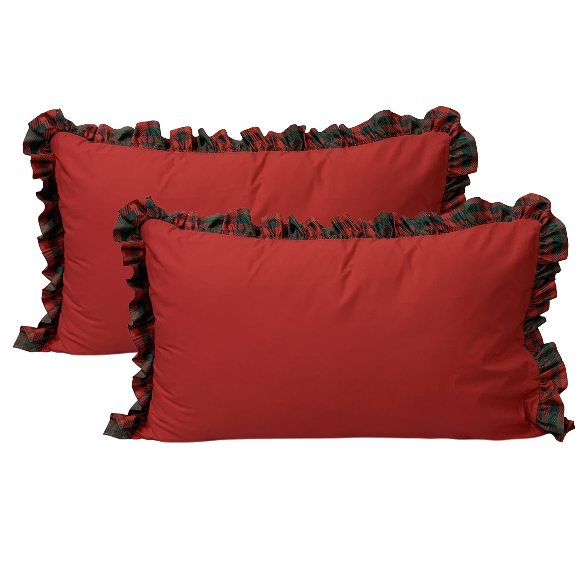 Coppia Federe natalizie Cortina in Tartan Maestri Cotonieri 2pz Natale 6502 - Picture 2 of 7