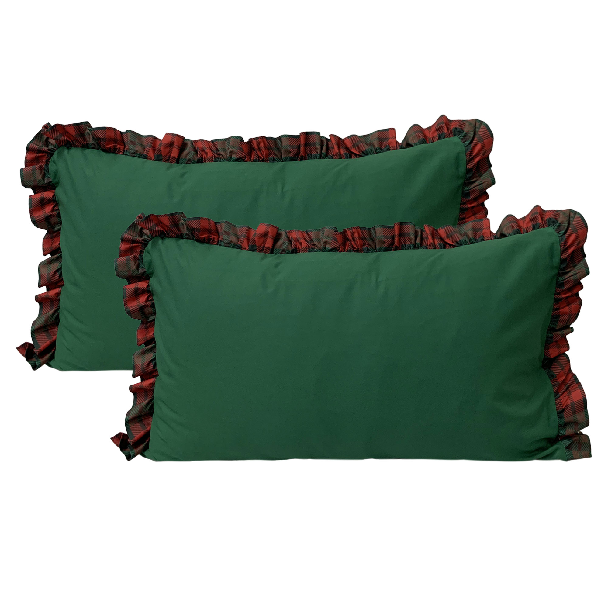 Coppia Federe natalizie Cortina in Tartan Maestri Cotonieri 2pz Natale 6502 - Picture 5 of 7