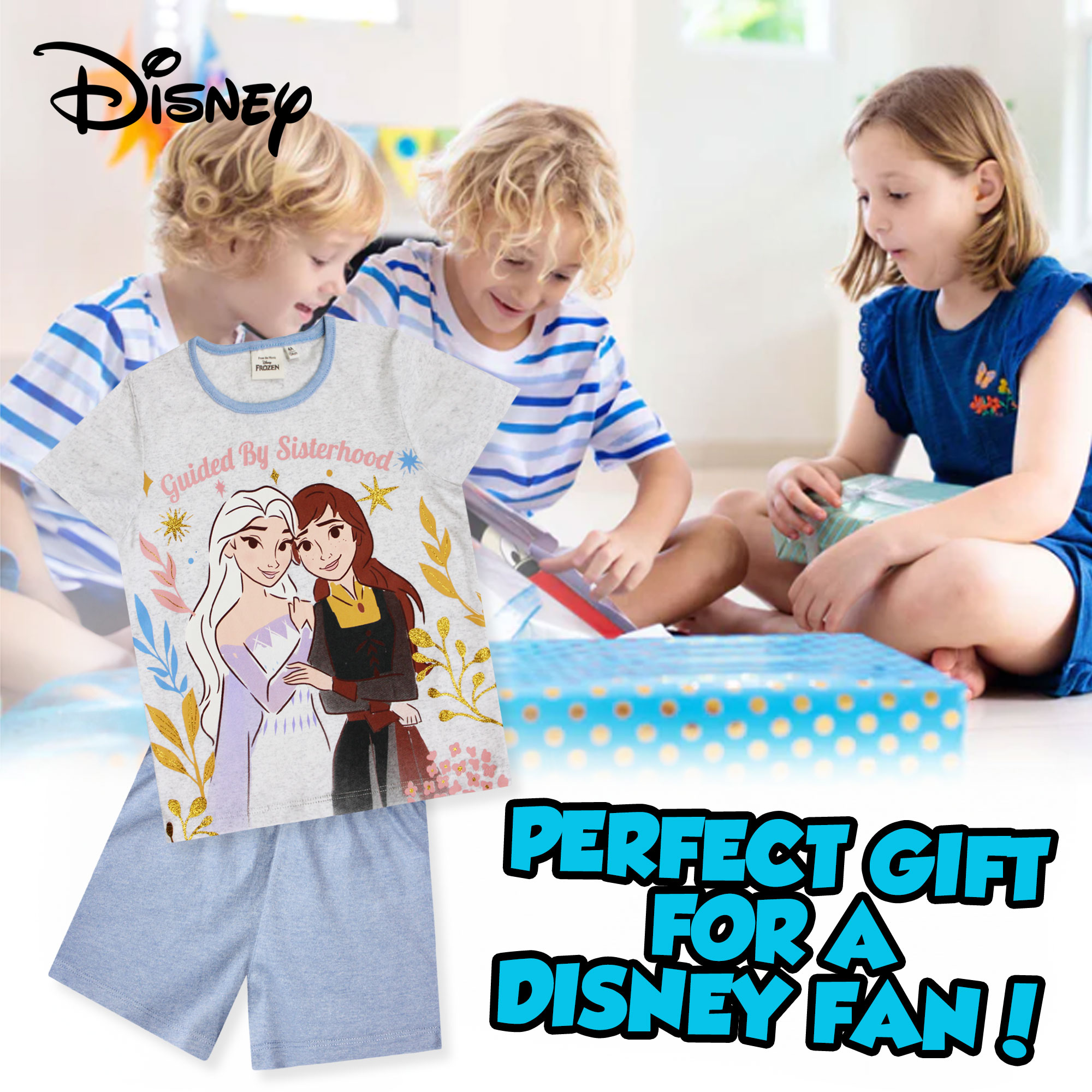Pigiama corto da bambina Frozen 2, con licenza ufficiale Disney Elsa