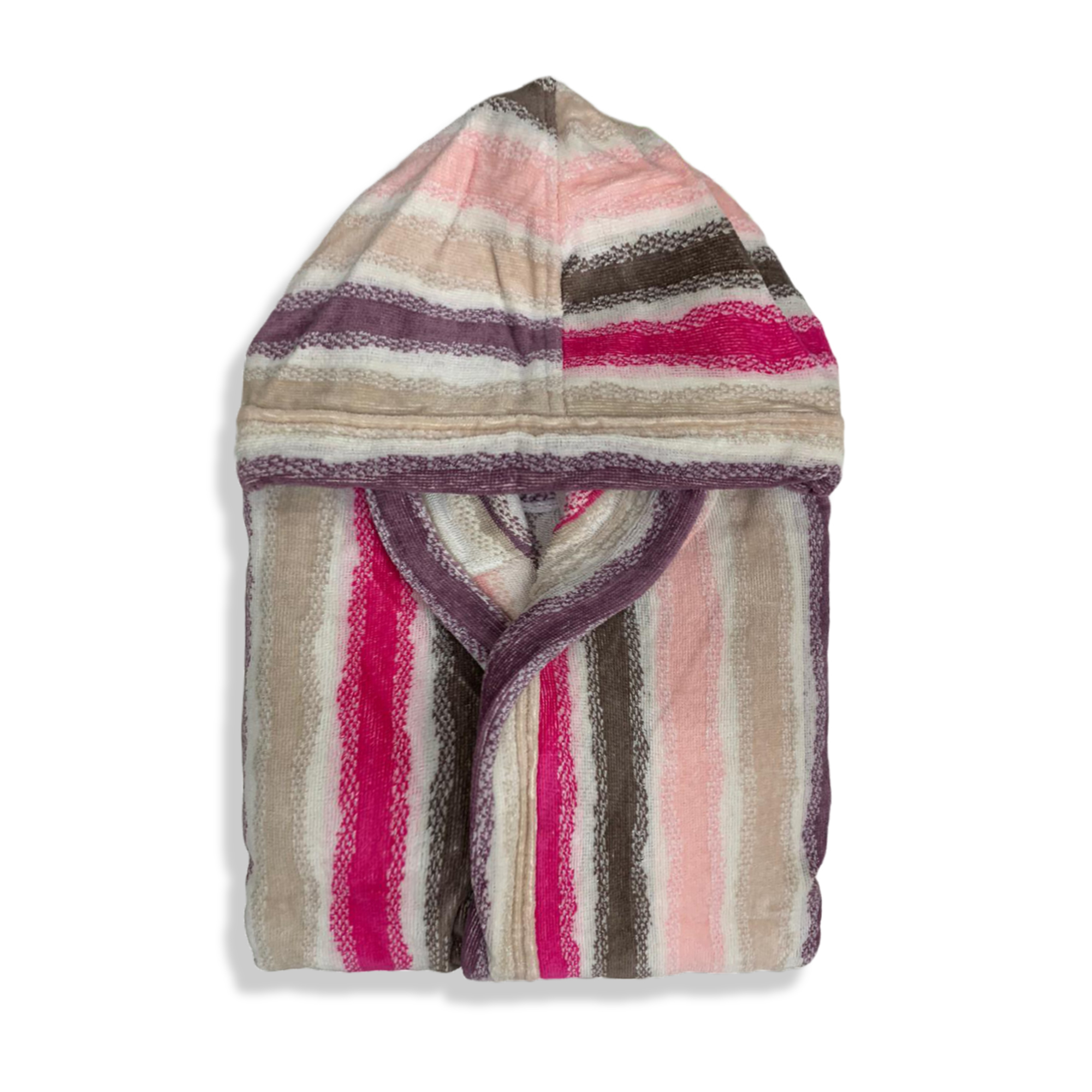 Damen Frottee Bademantel Velours Chenille Sommaruga mit Kapuze 6770 - Bild 4 von 4