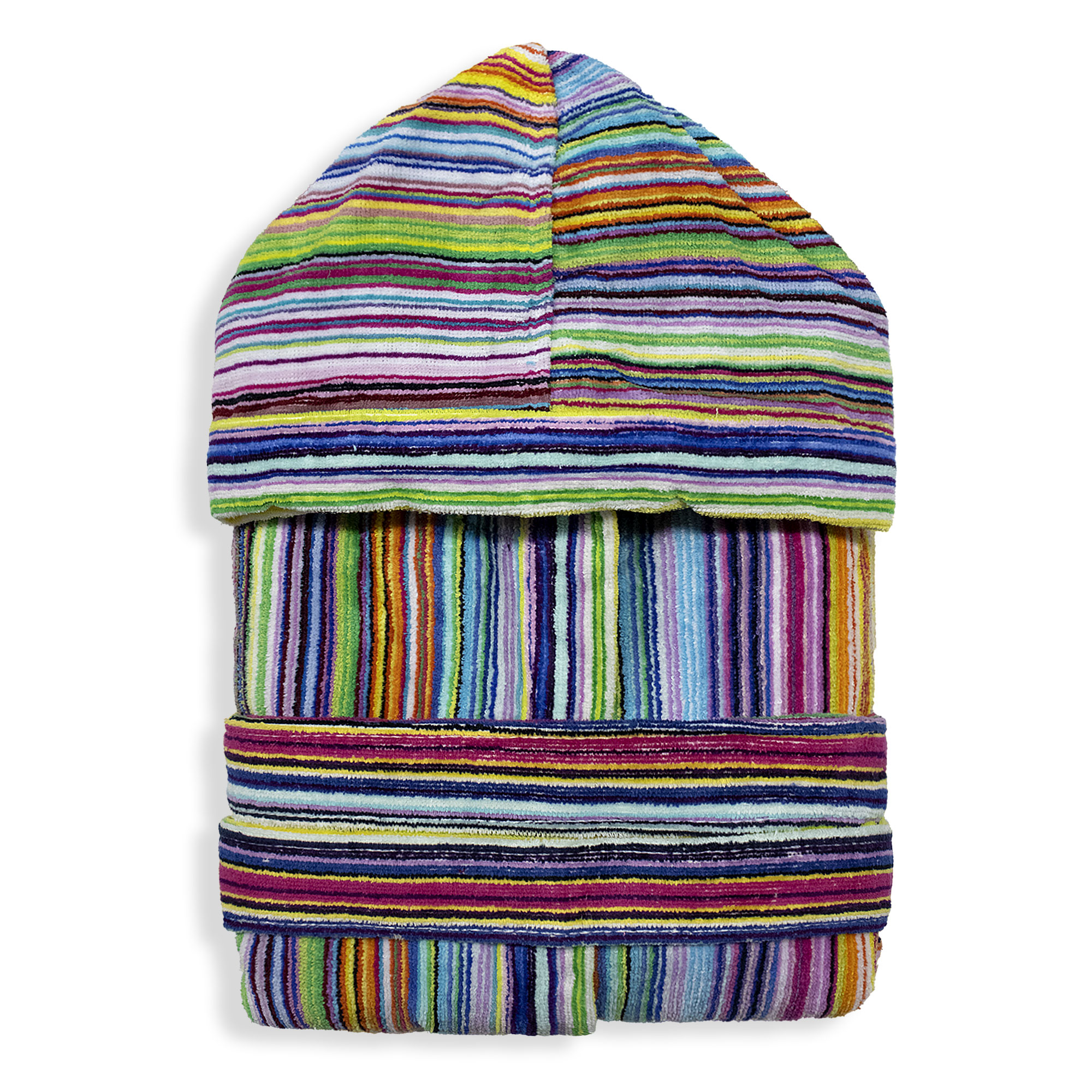 Damen Frottee Bademantel Velours Chenille Sommaruga mit Kapuze 6770 - Bild 3 von 4