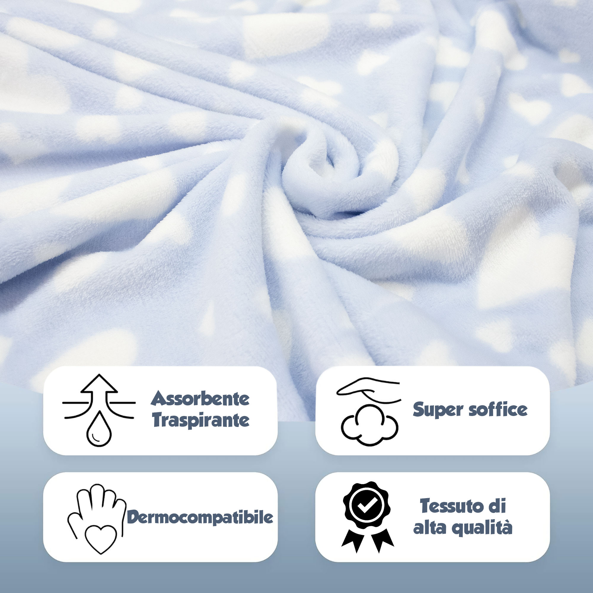 Copertina Neonato Culla Carrozzina coperta pile stampata 75x100cm bambini 6855 - Picture 5 of 22