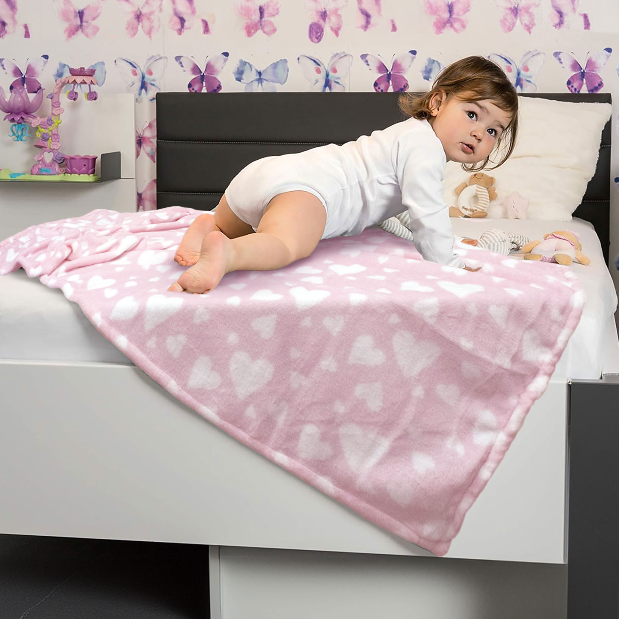 Copertina Neonato Culla Carrozzina coperta pile stampata 75x100cm bambini 6855 - Picture 18 of 22