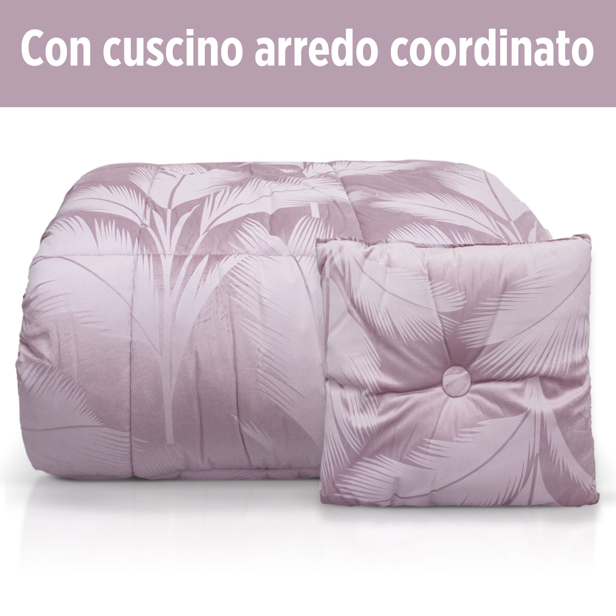 Trapunta invernale matrimoniale in velluto Jacquard con cuscino arredo 6857 - Imagen 9 de 19