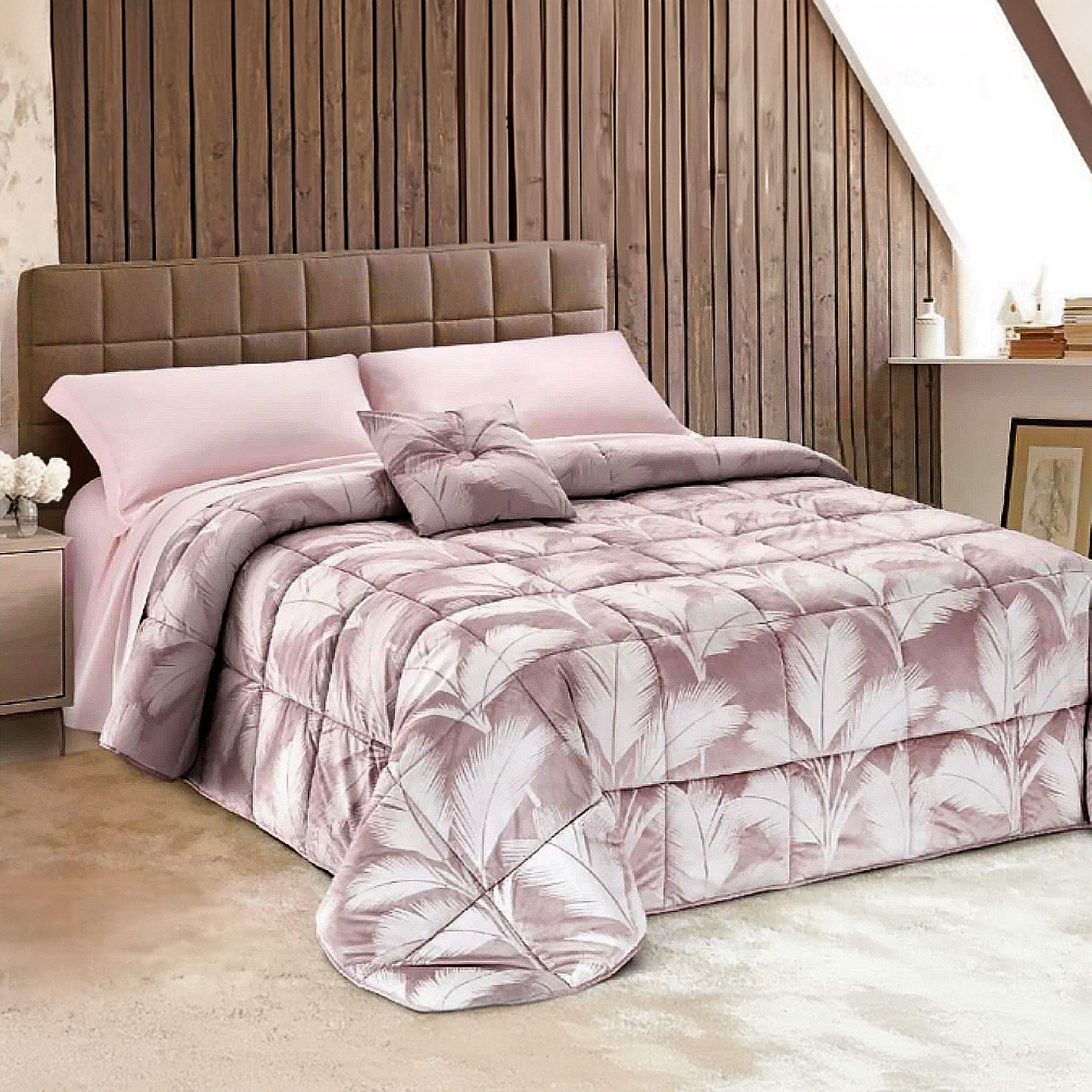 Trapunta invernale matrimoniale in velluto Jacquard con cuscino arredo 6857 - Imagen 10 de 19