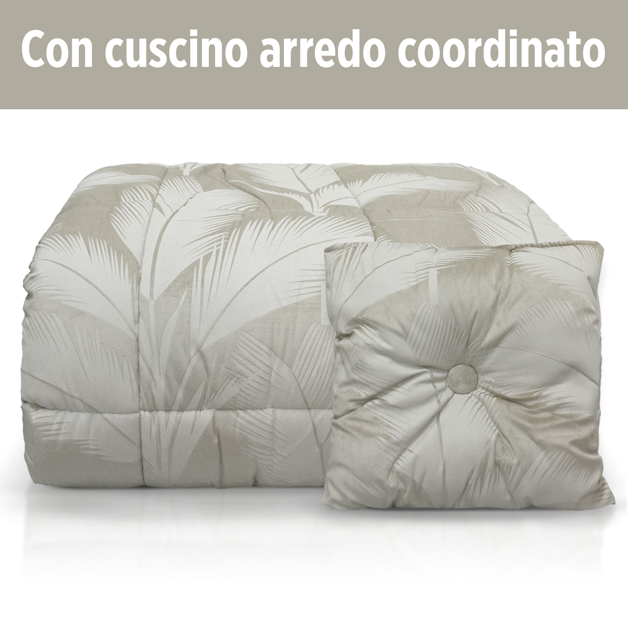 Trapunta invernale matrimoniale in velluto Jacquard con cuscino arredo 6857 - Imagen 15 de 19