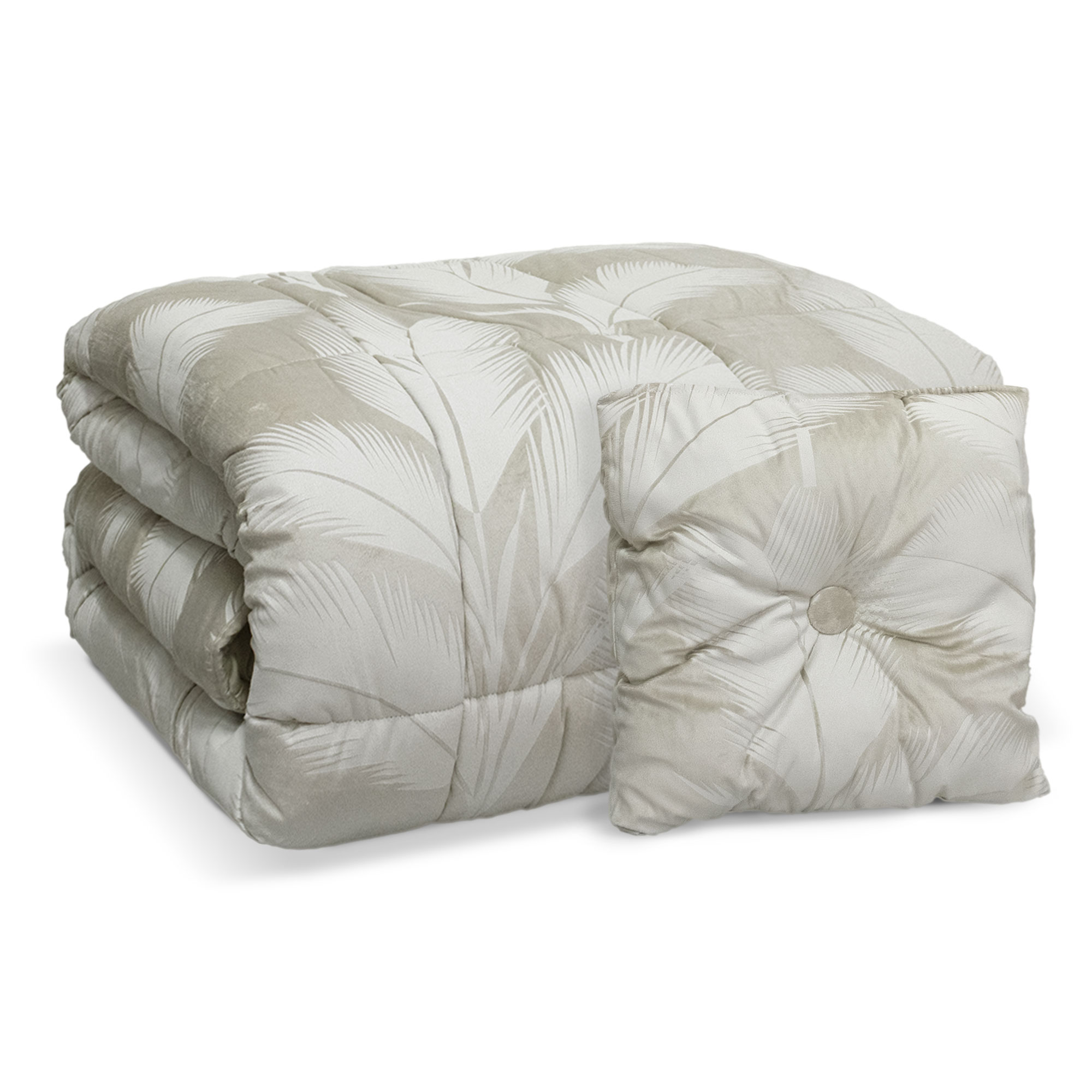 Trapunta invernale matrimoniale in velluto Jacquard con cuscino arredo 6857 - Imagen 14 de 19