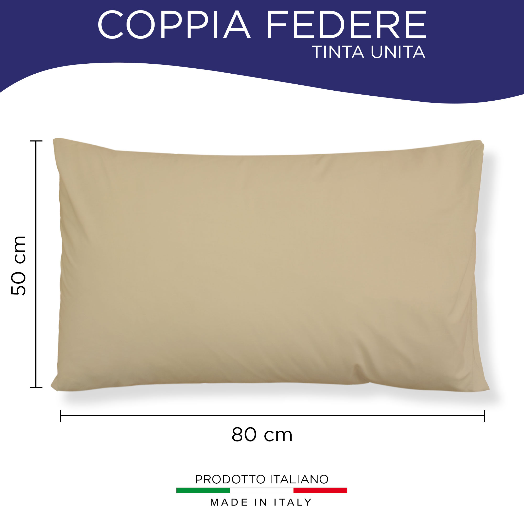 Coppia federe cuscini letto Copricuscini per guanciale in tinta unita 6860 - Imagen 8 de 89