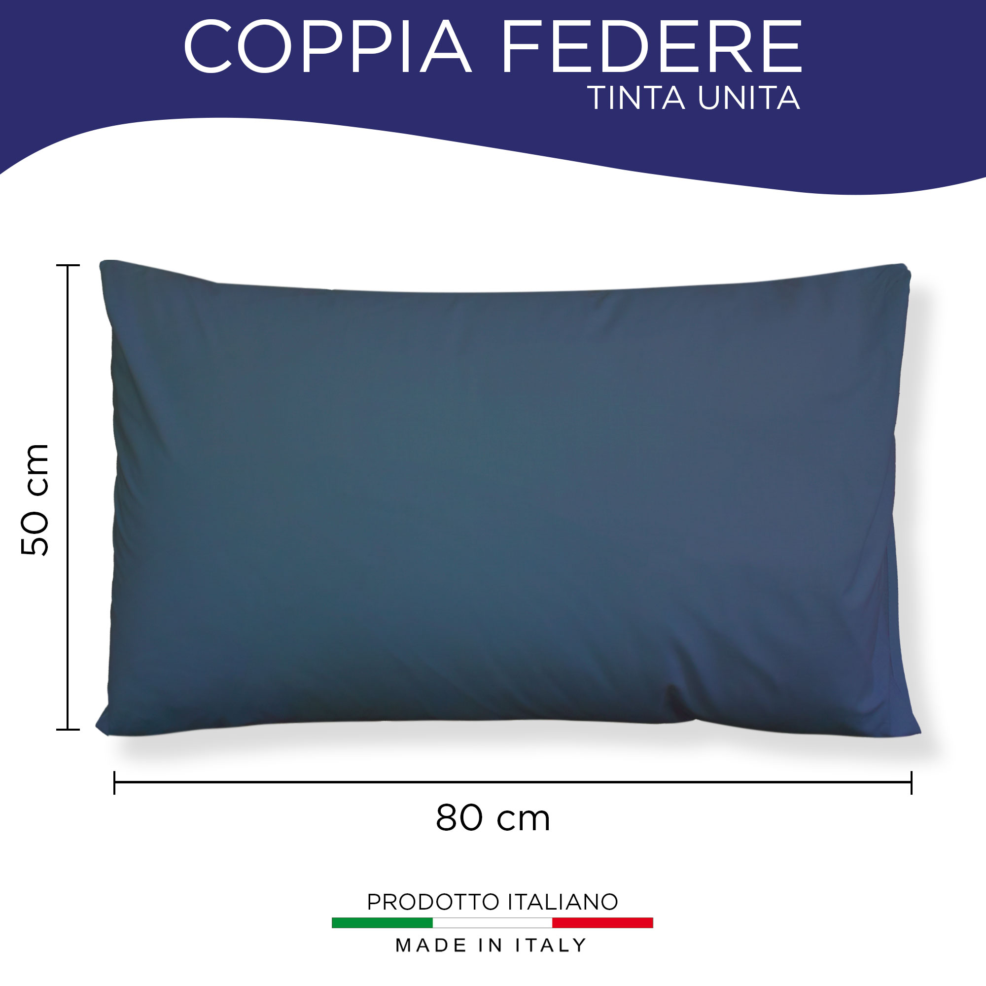 Coppia federe cuscini letto Copricuscini per guanciale in tinta unita 6860 - Imagen 16 de 89