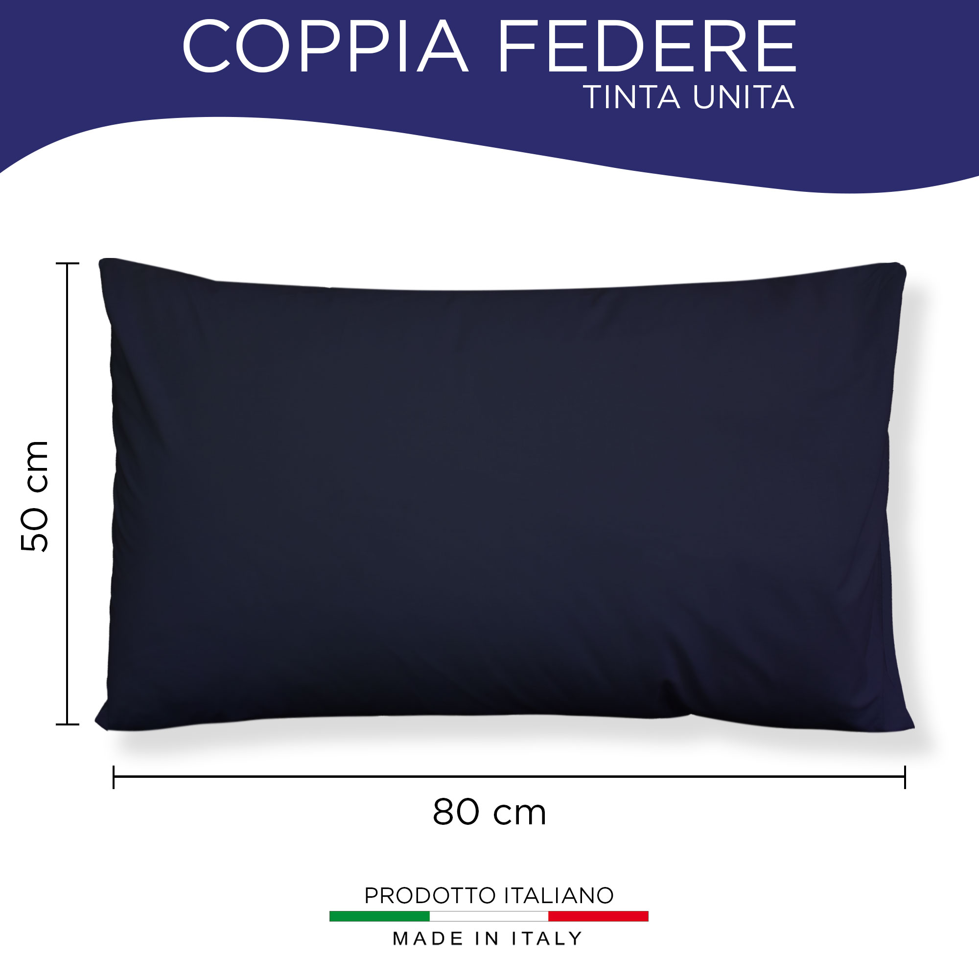 Coppia federe cuscini letto Copricuscini per guanciale in tinta unita 6860 - Imagen 20 de 89