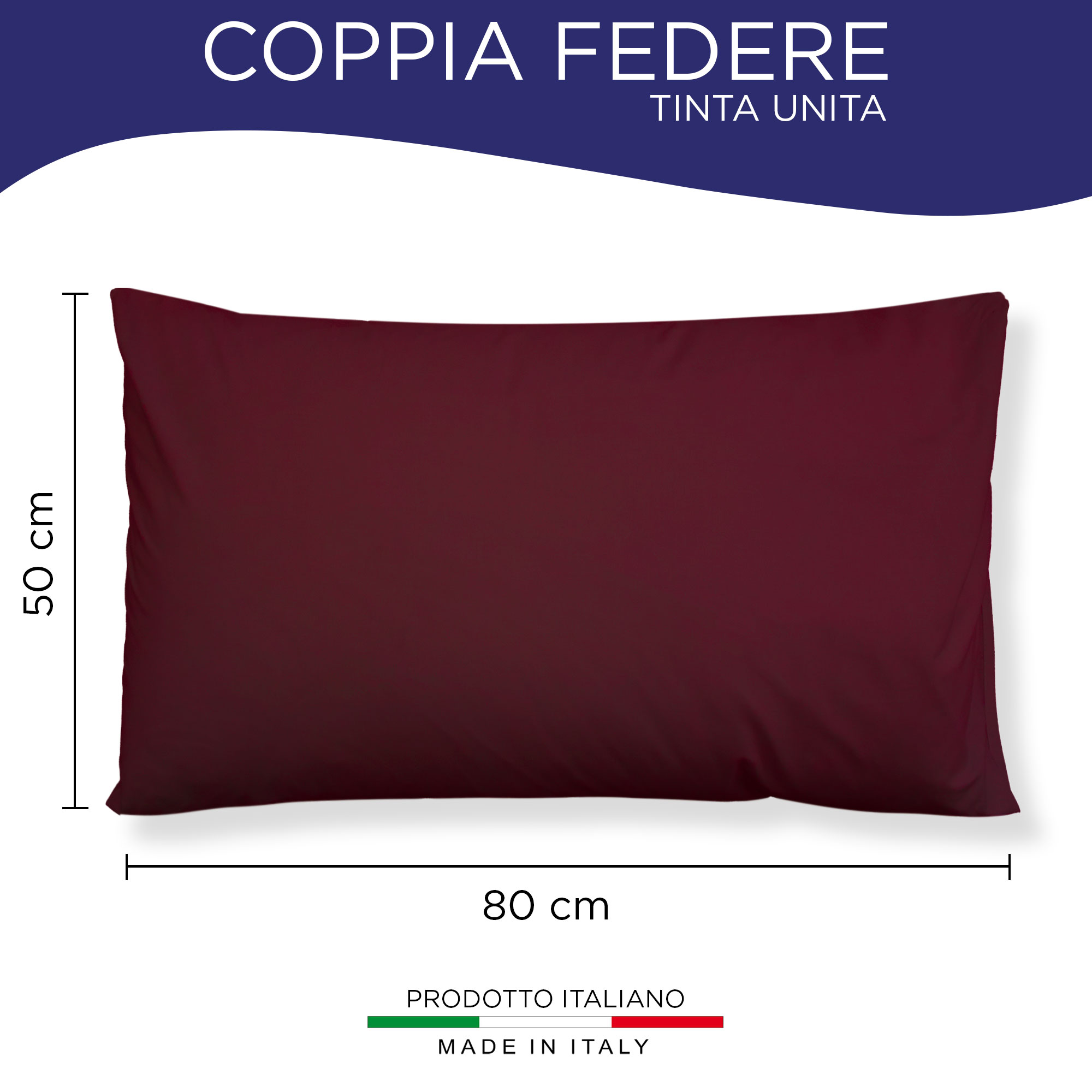 Coppia federe cuscini letto Copricuscini per guanciale in tinta unita 6860 - Imagen 24 de 89