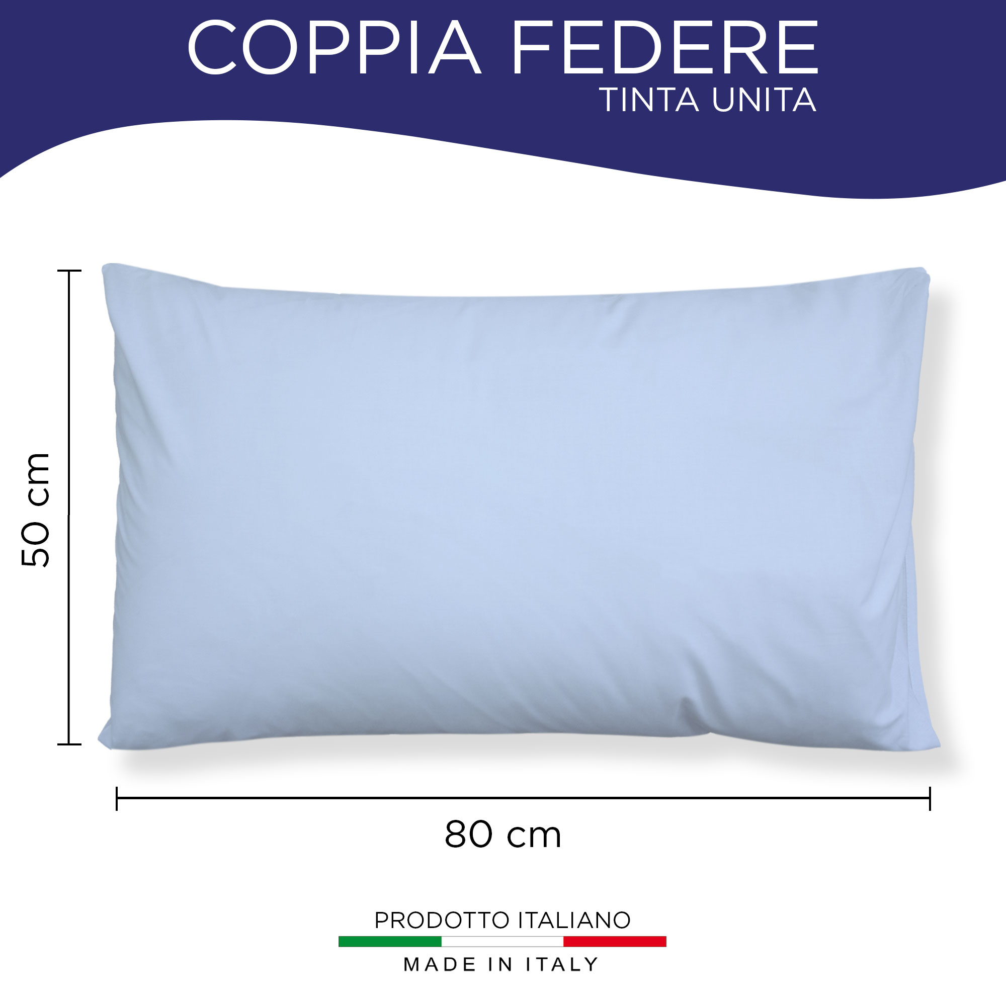 Coppia federe cuscini letto Copricuscini per guanciale in tinta unita 6860 - Imagen 28 de 89