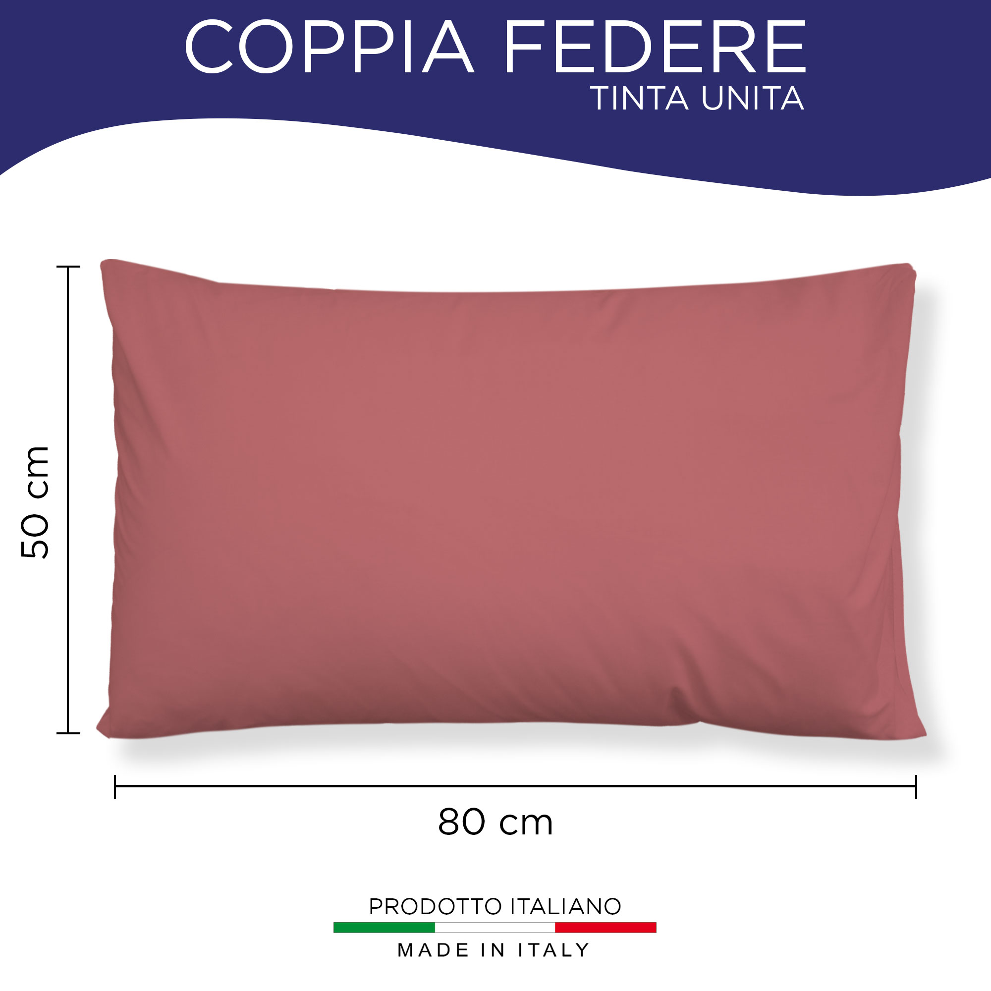 Coppia federe cuscini letto Copricuscini per guanciale in tinta unita 6860 - Imagen 32 de 89