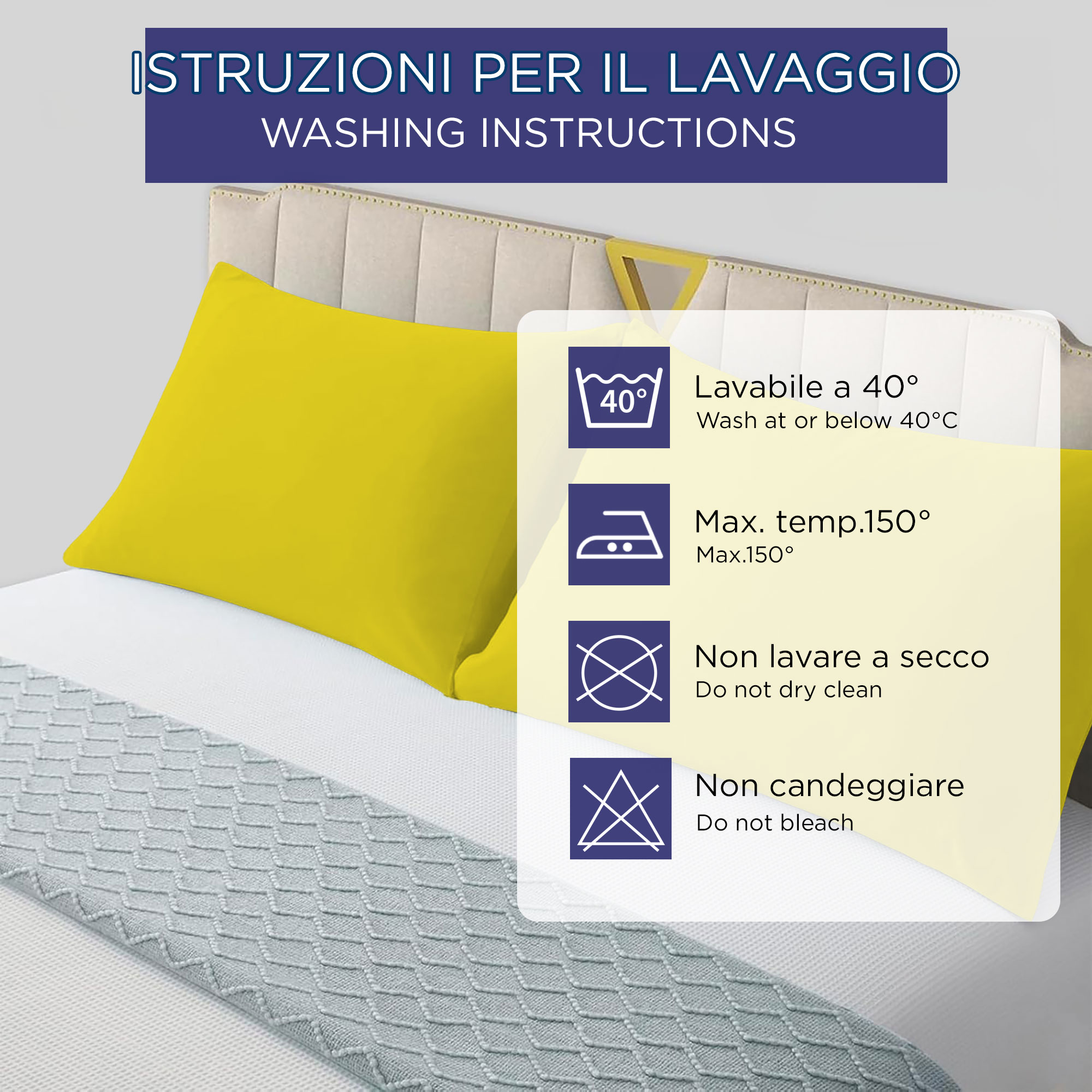 Coppia federe cuscini letto Copricuscini per guanciale in tinta unita 6860 - Imagen 41 de 89