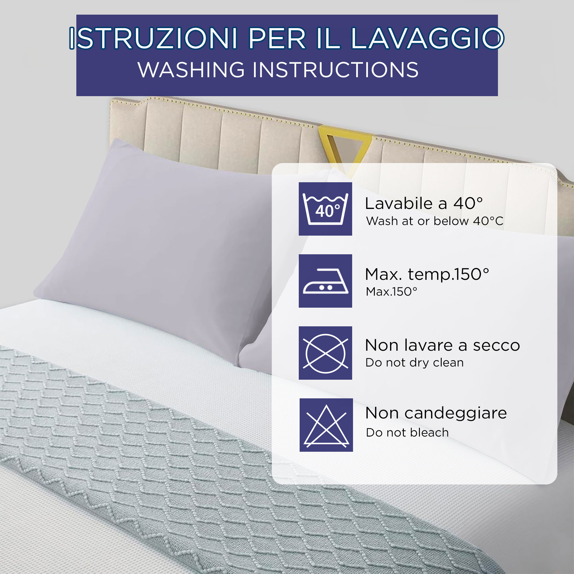 Coppia federe cuscini letto Copricuscini per guanciale in tinta unita 6860 - Imagen 45 de 89
