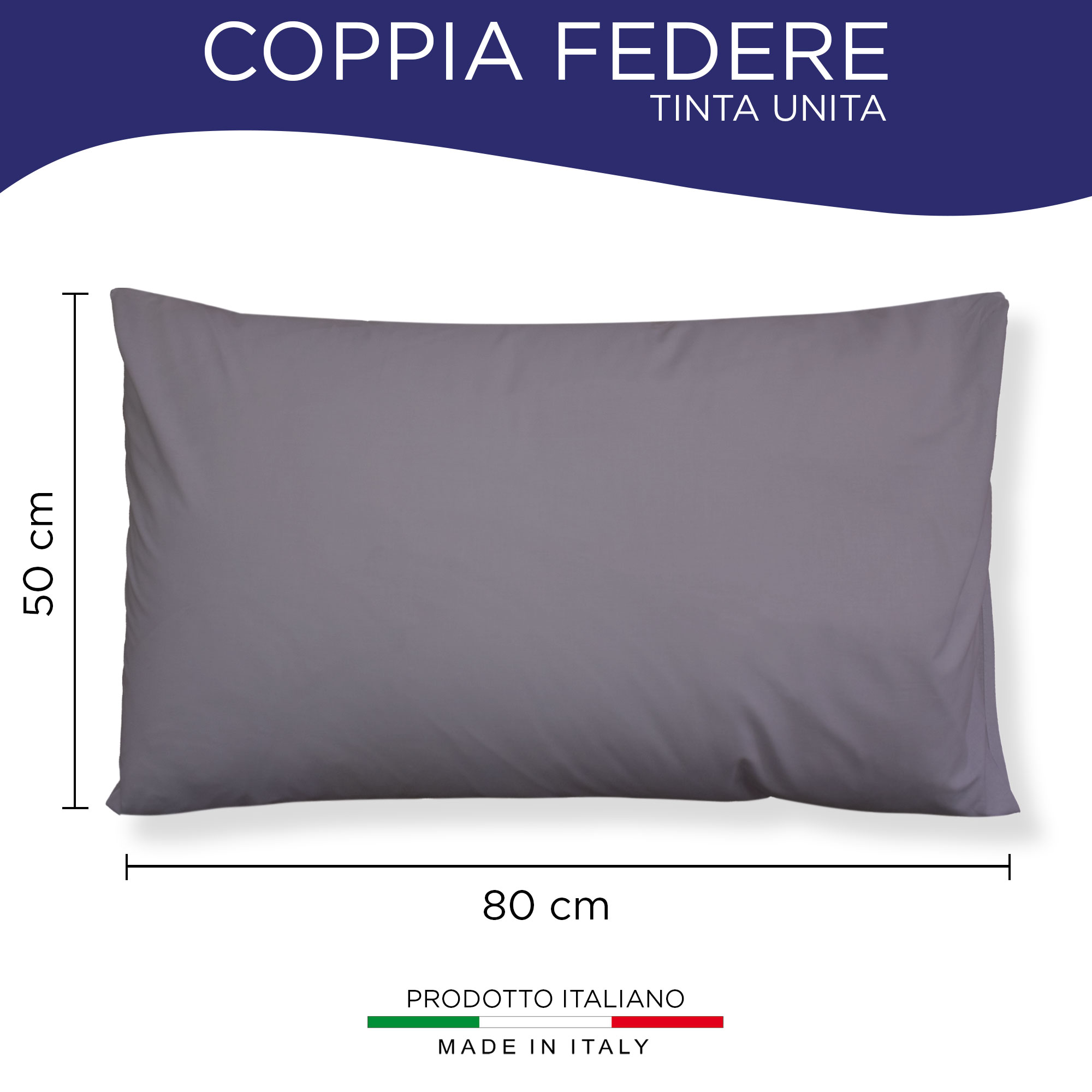 Coppia federe cuscini letto Copricuscini per guanciale in tinta unita 6860 - Imagen 48 de 89