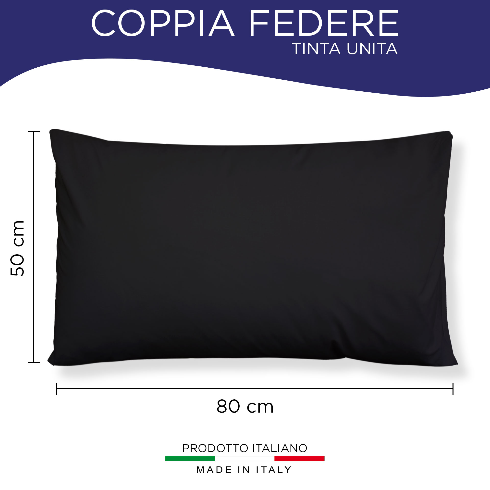 Coppia federe cuscini letto Copricuscini per guanciale in tinta unita 6860 - Imagen 52 de 89