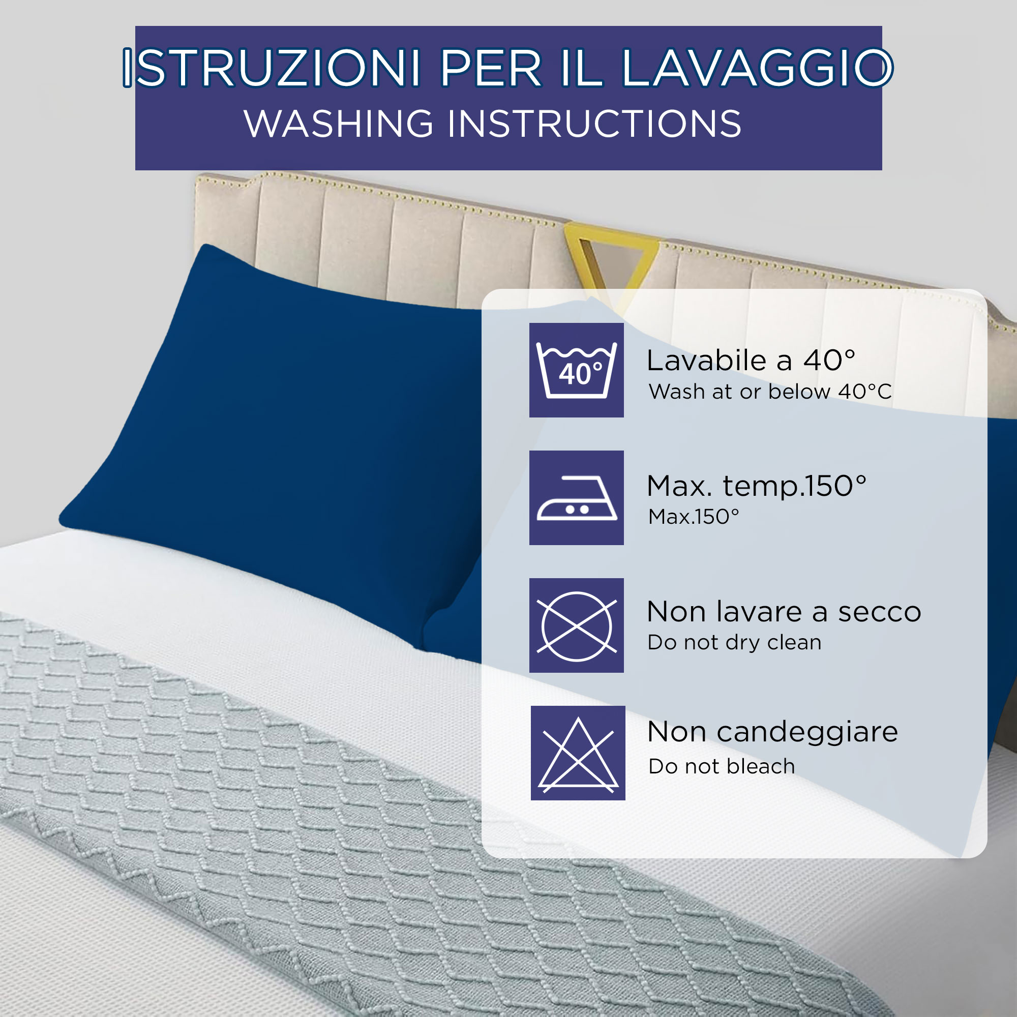Coppia federe cuscini letto Copricuscini per guanciale in tinta unita 6860 - Imagen 73 de 89