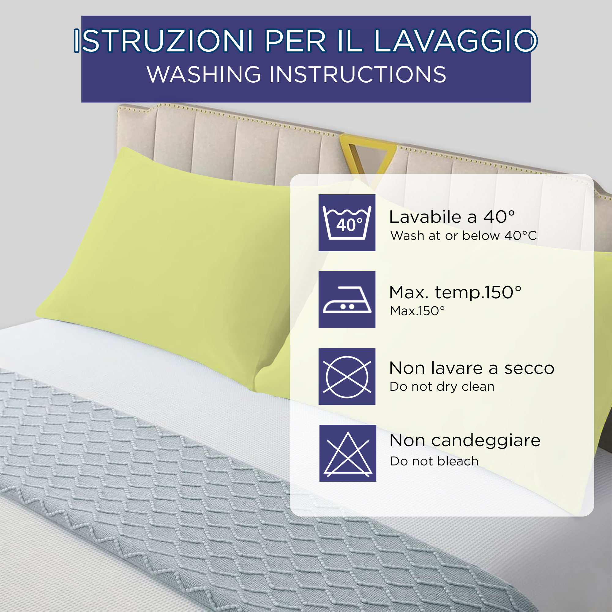 Coppia federe cuscini letto Copricuscini per guanciale in tinta unita 6860 - Imagen 81 de 89