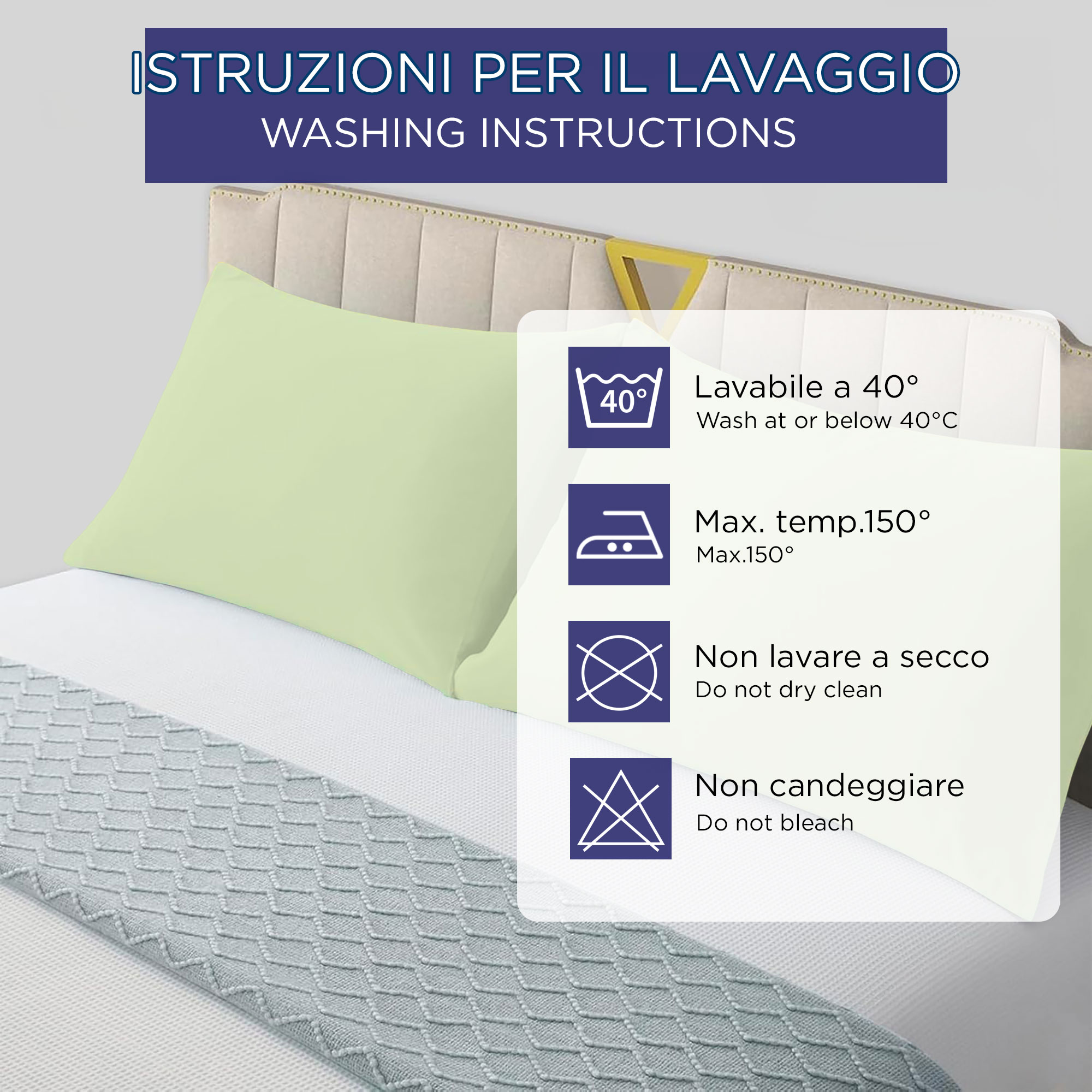 Coppia federe cuscini letto Copricuscini per guanciale in tinta unita 6860 - Imagen 85 de 89