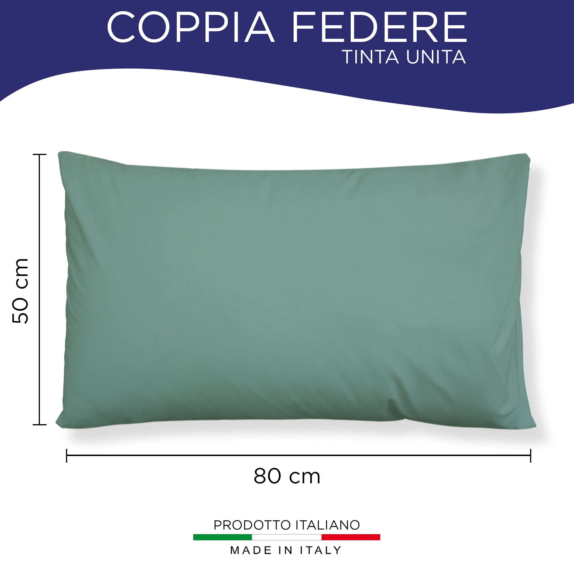 Coppia federe cuscini letto Copricuscini per guanciale in tinta unita 6860 - Imagen 88 de 89
