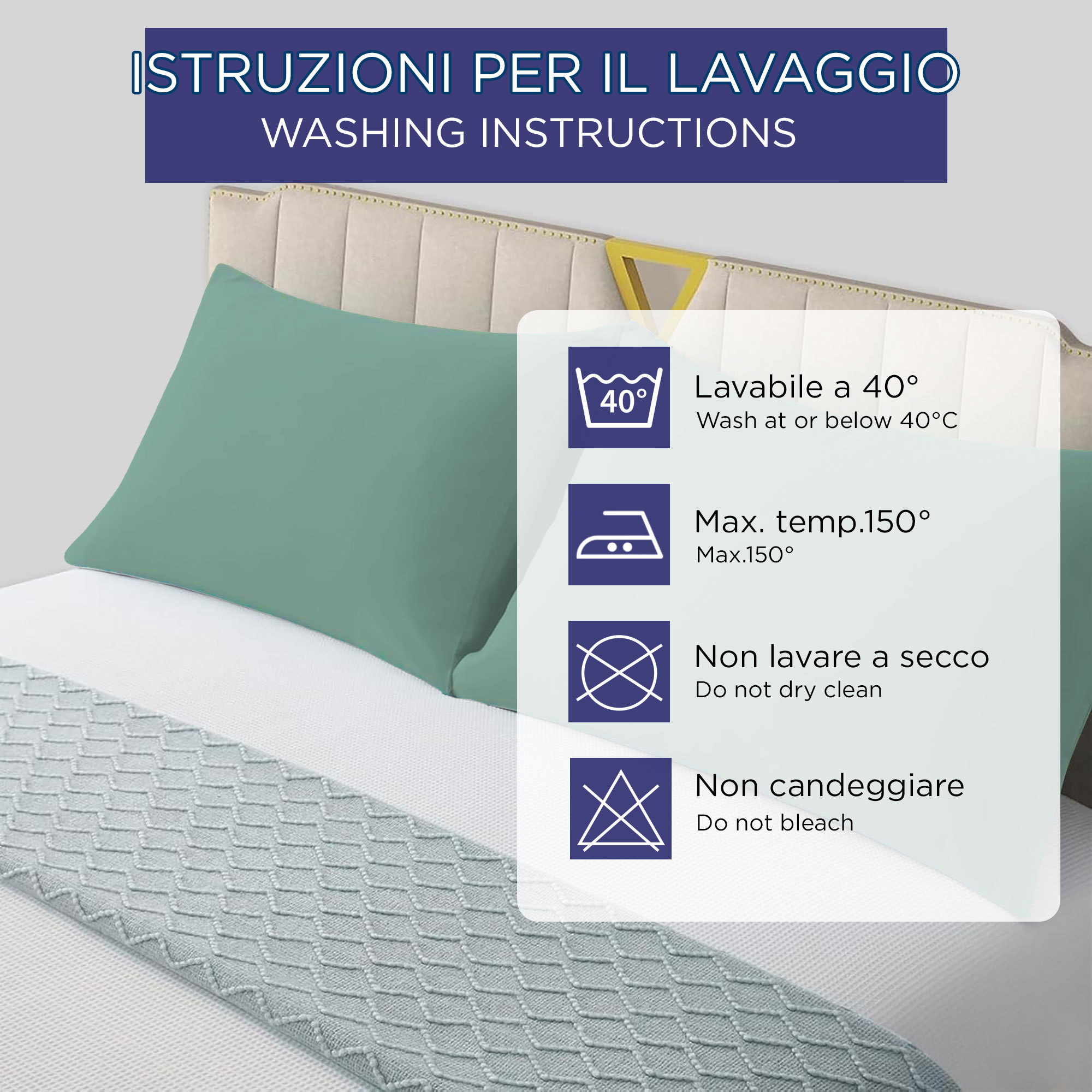 Coppia federe cuscini letto Copricuscini per guanciale in tinta unita 6860 - Imagen 89 de 89