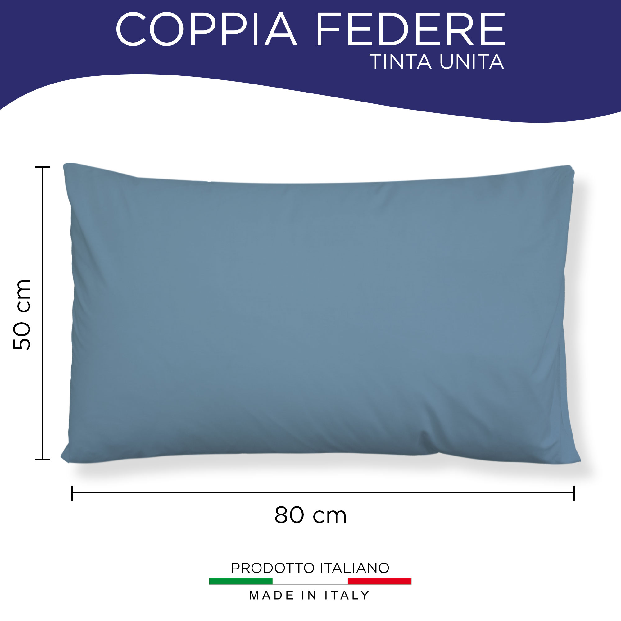Coppia federe cuscini letto Copricuscini per guanciale in tinta unita 6860 - Imagen 60 de 89
