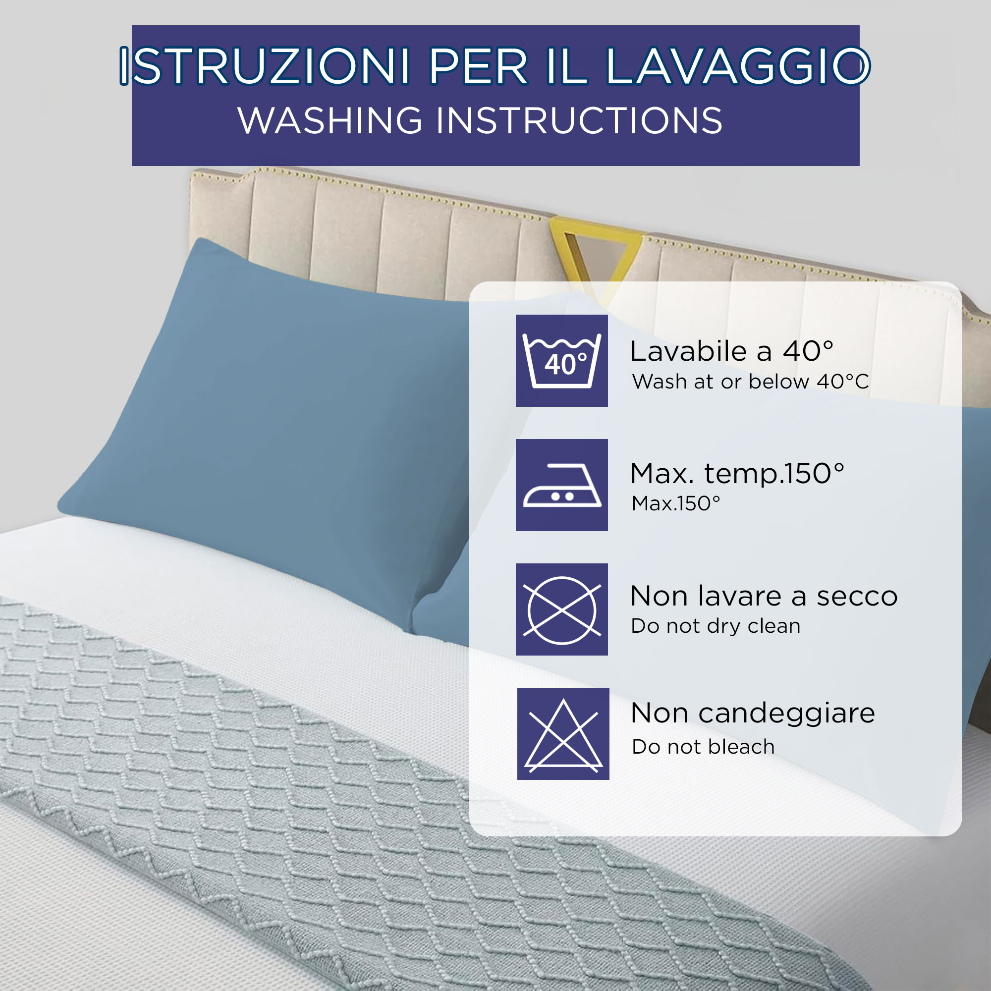 Coppia federe cuscini letto Copricuscini per guanciale in tinta unita 6860 - Imagen 61 de 89
