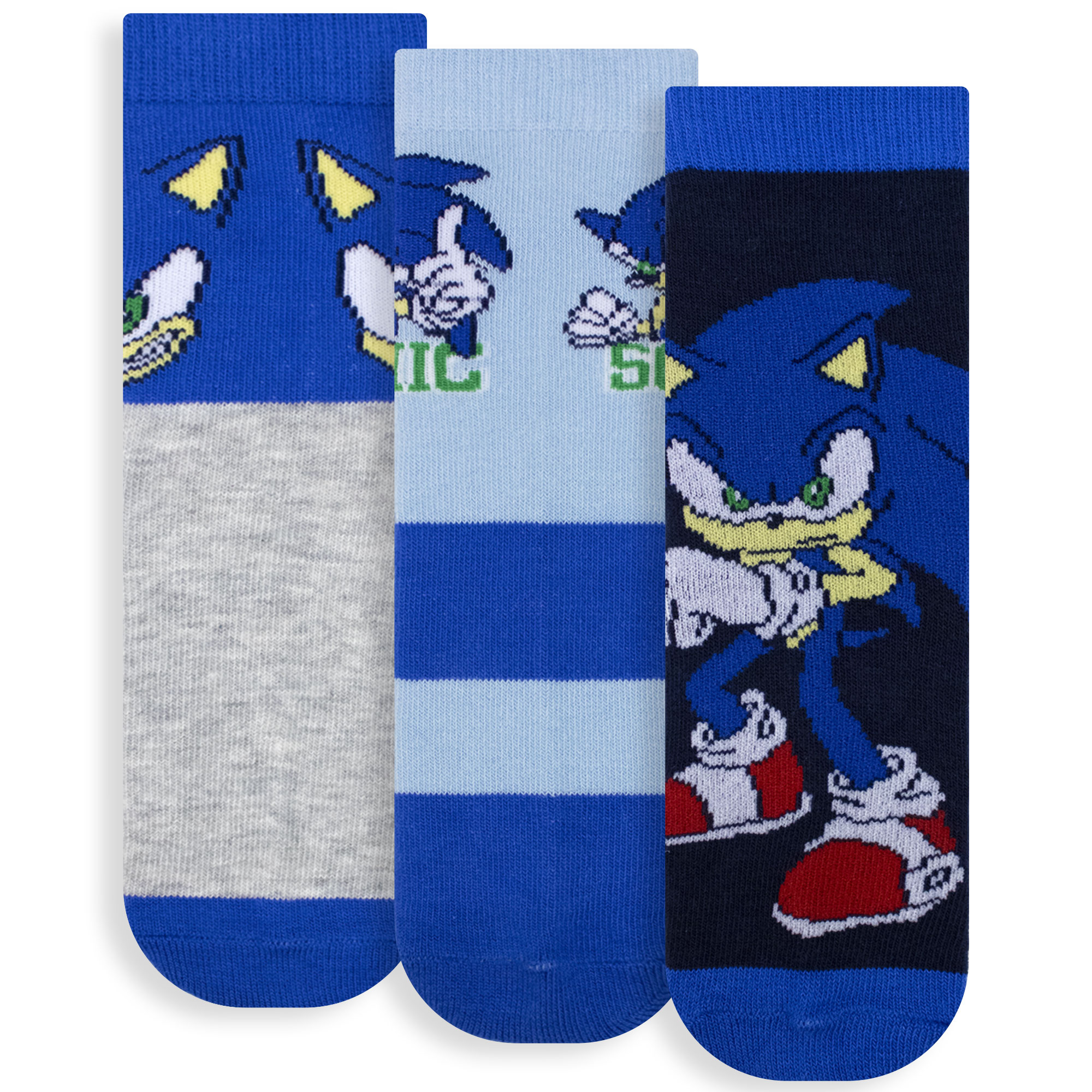 Sonic The Hedgehog Kids Socks Set of 3 Pairs Warm Cotton 6882 - Picture 8 of 13
