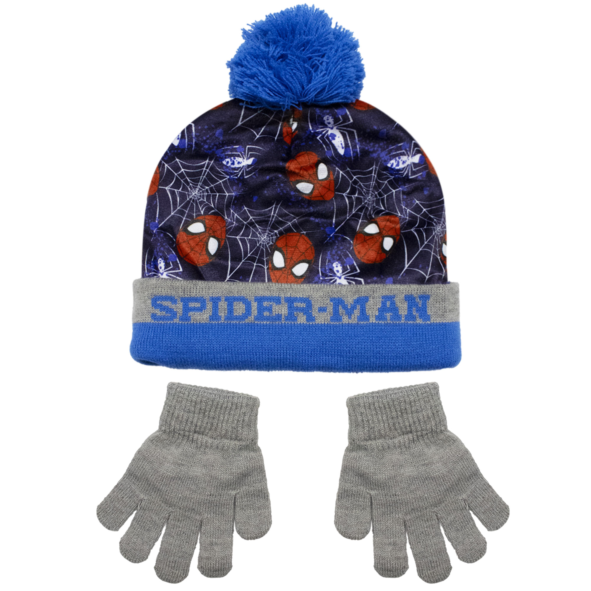 Cappello e guanti Spiderman per bambino invernale cappellino con pon pon 6961 - Imagen 2 de 11