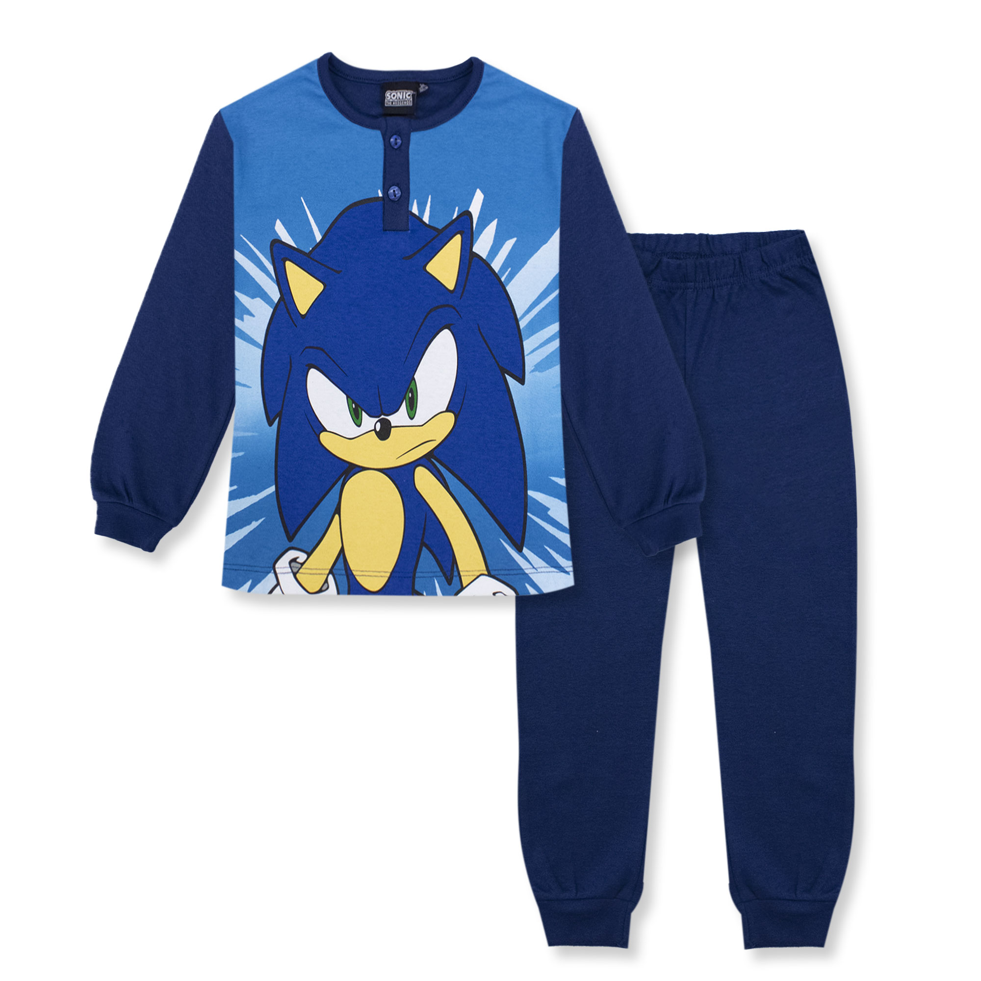 Pigiama per bambino Sonic The Hedgehog lungo in cotone bimbo maniche lunghe 6964 - Picture 2 of 15