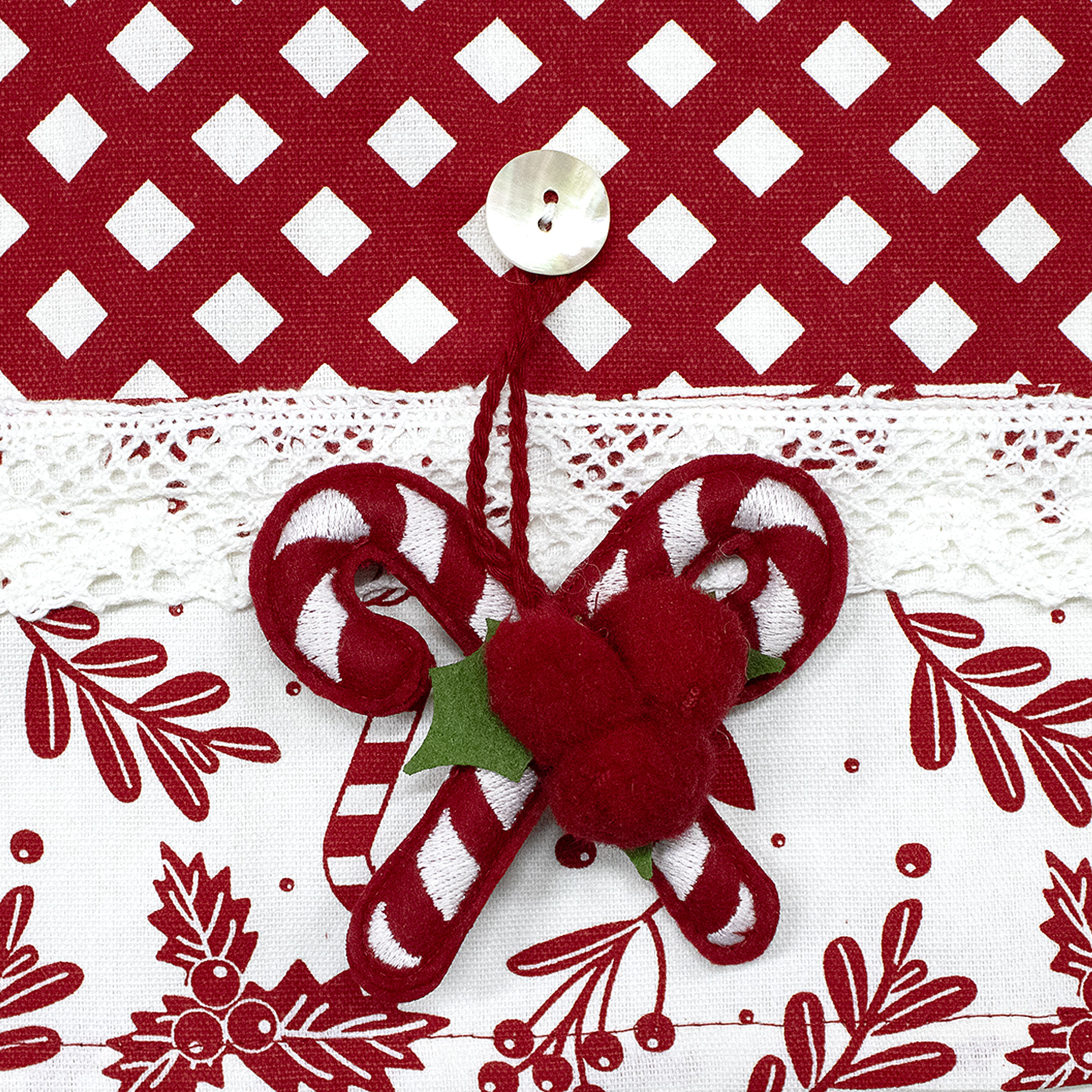 Set Strofinacci Natalizi Canovacci ricamati 3 Pezzi Decoro Natale 6972 - Foto 13 di 29