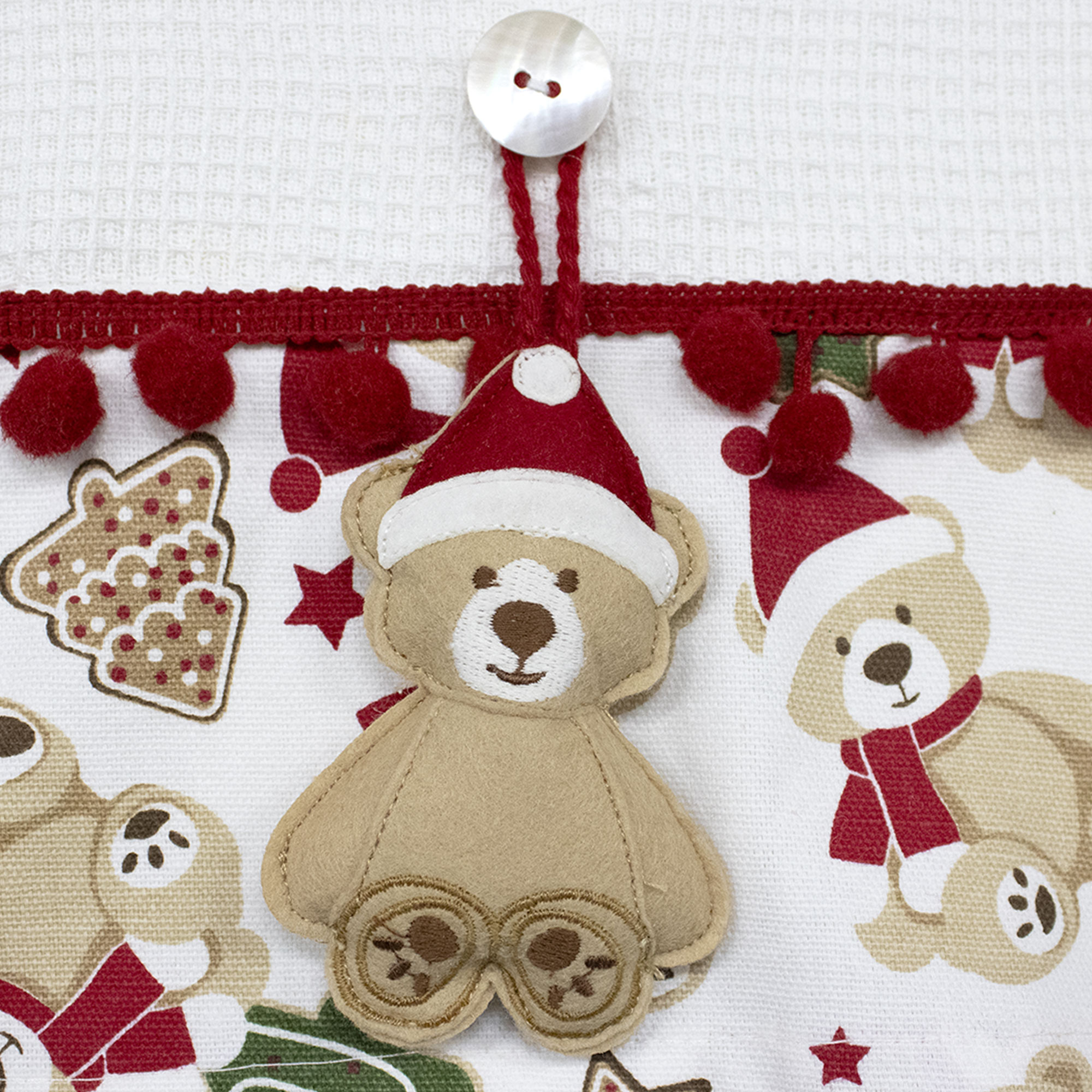 Set Strofinacci Natalizi Canovacci ricamati 3 Pezzi Decoro Natale 6972 - Foto 27 di 29