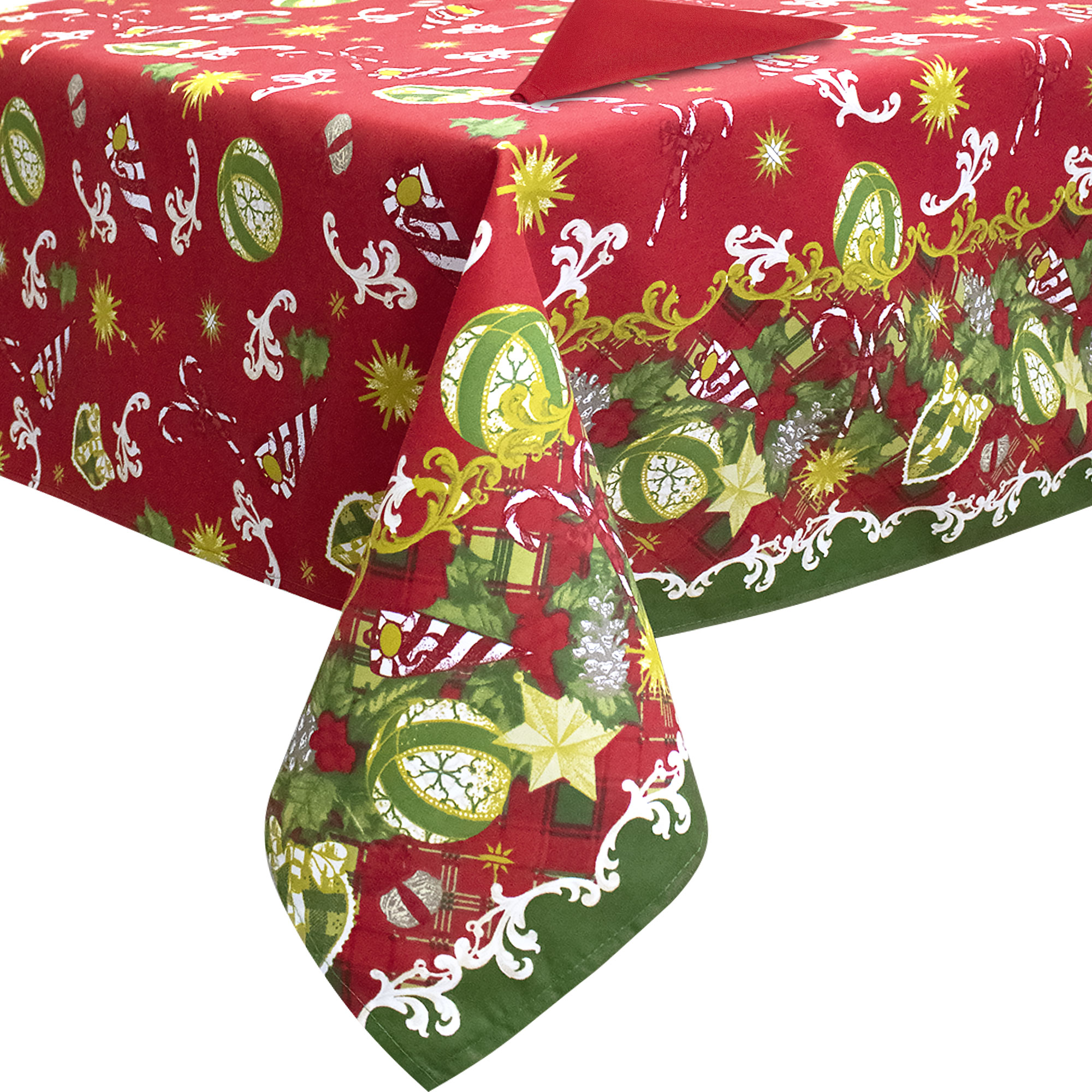 Tovaglia Natalizia servizio da tavola + tovaglioli Natale varie misure 6979 - Foto 14 di 36