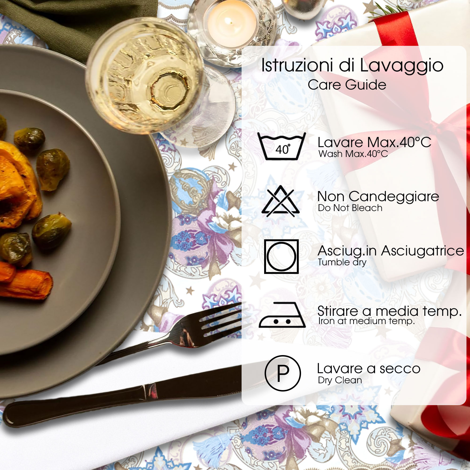 Tovaglia Natalizia servizio da tavola + tovaglioli Natale varie misure 6979 - Foto 19 di 36