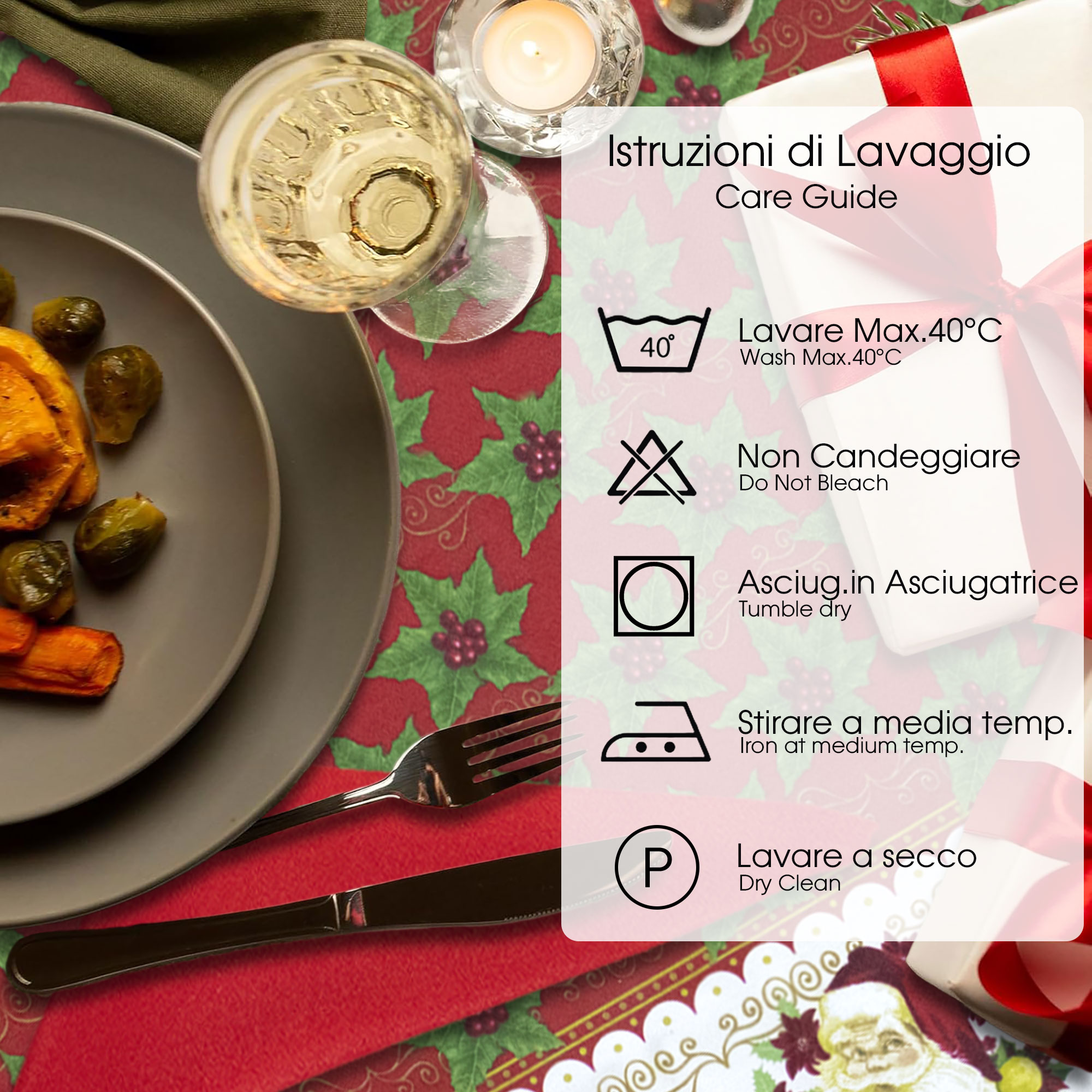 Tovaglia Natalizia servizio da tavola + tovaglioli Natale varie misure 6979 - Foto 27 di 36