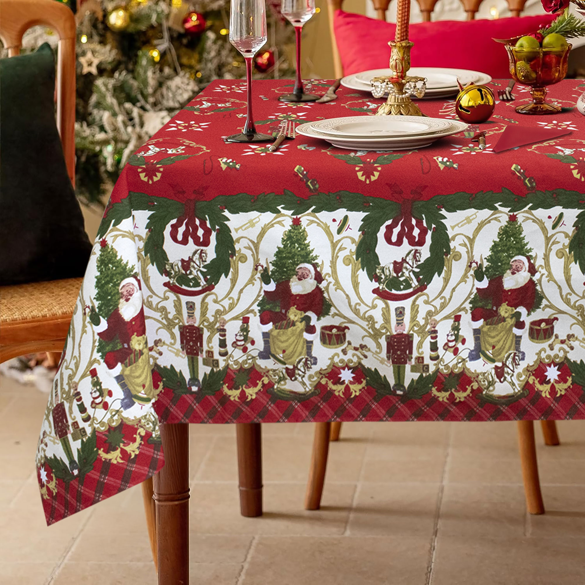 Tovaglia Natalizia servizio da tavola + tovaglioli Natale varie misure 6979 - Foto 29 di 36