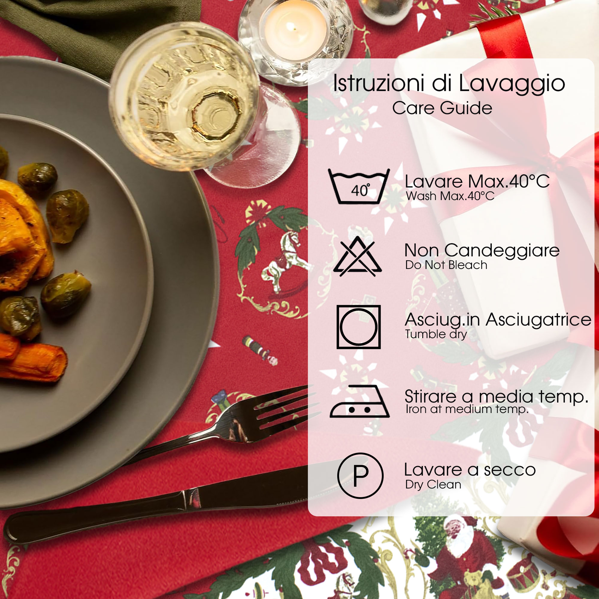 Tovaglia Natalizia servizio da tavola + tovaglioli Natale varie misure 6979 - Foto 31 di 36