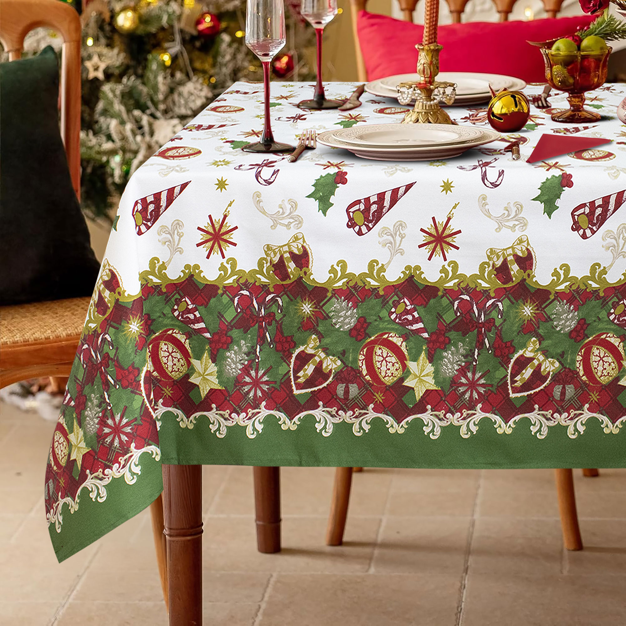 Tovaglia Natalizia servizio da tavola + tovaglioli Natale varie misure 6979 - Foto 33 di 36