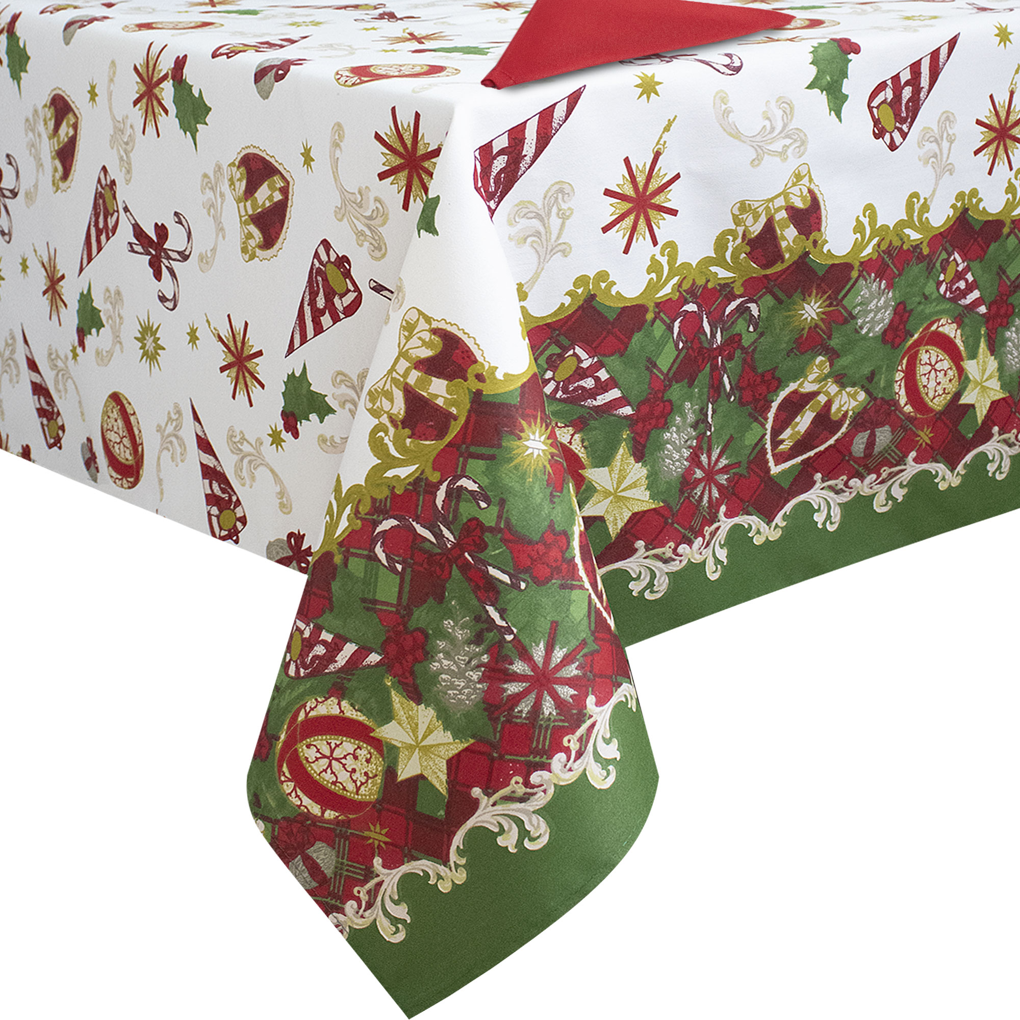 Tovaglia Natalizia servizio da tavola + tovaglioli Natale varie misure 6979 - Foto 34 di 36