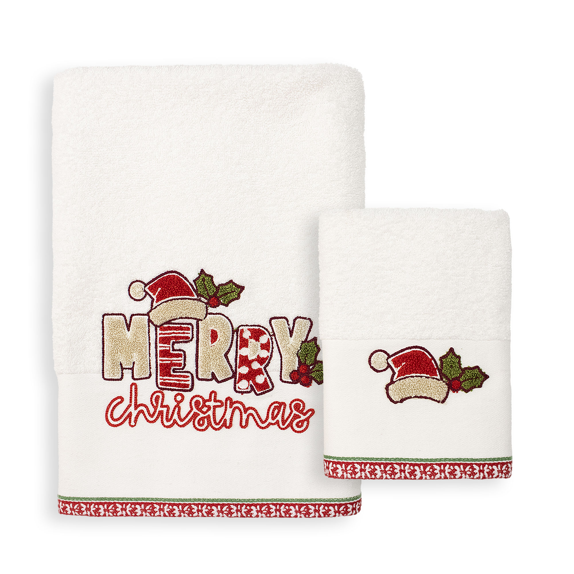 Asciugamani Natalizi Bagno set 1+1 in Spugna di Cotone Decoro Natale 6983 - Foto 58 di 71