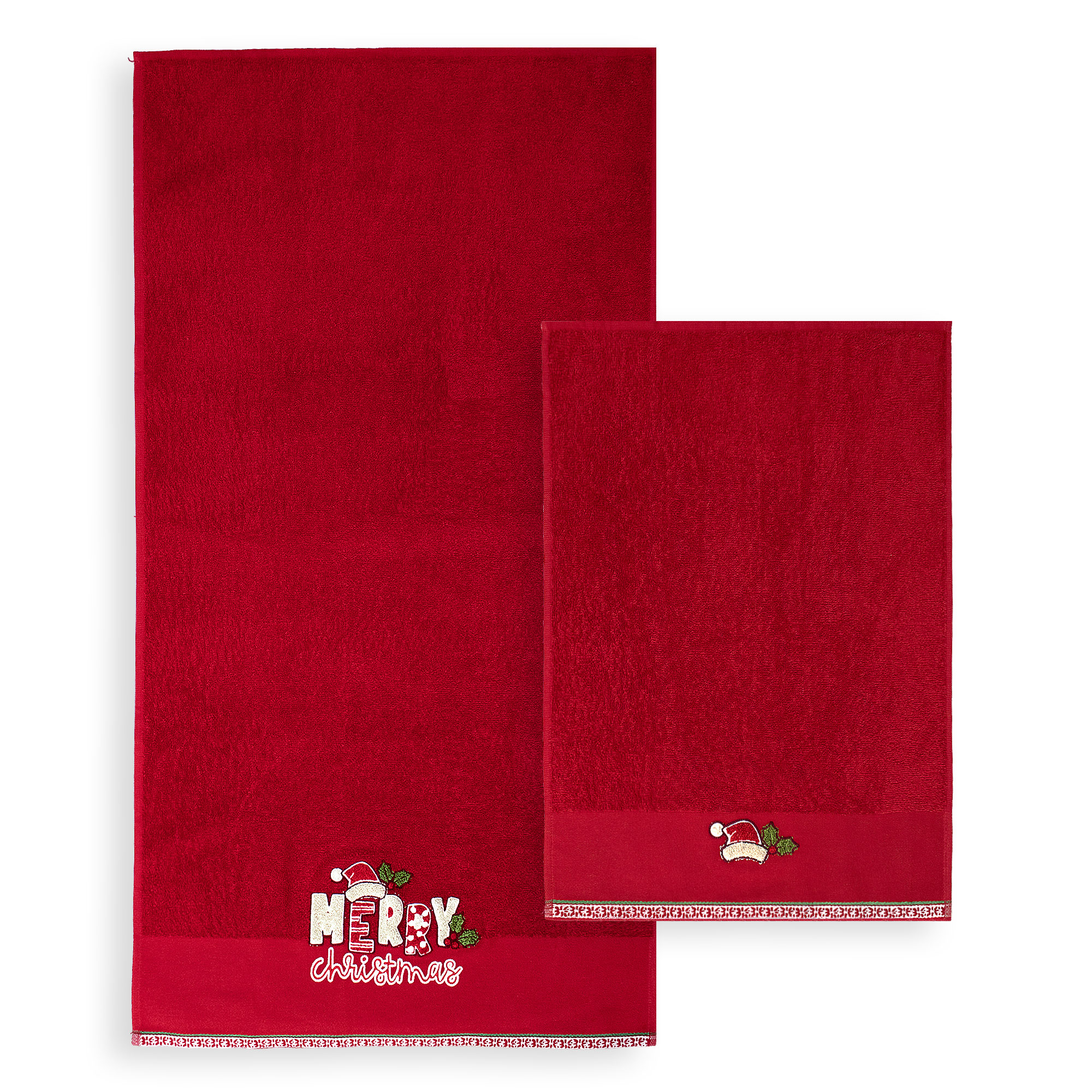 Asciugamani Natalizi Bagno set 1+1 in Spugna di Cotone Decoro Natale 6983 - Foto 67 di 71