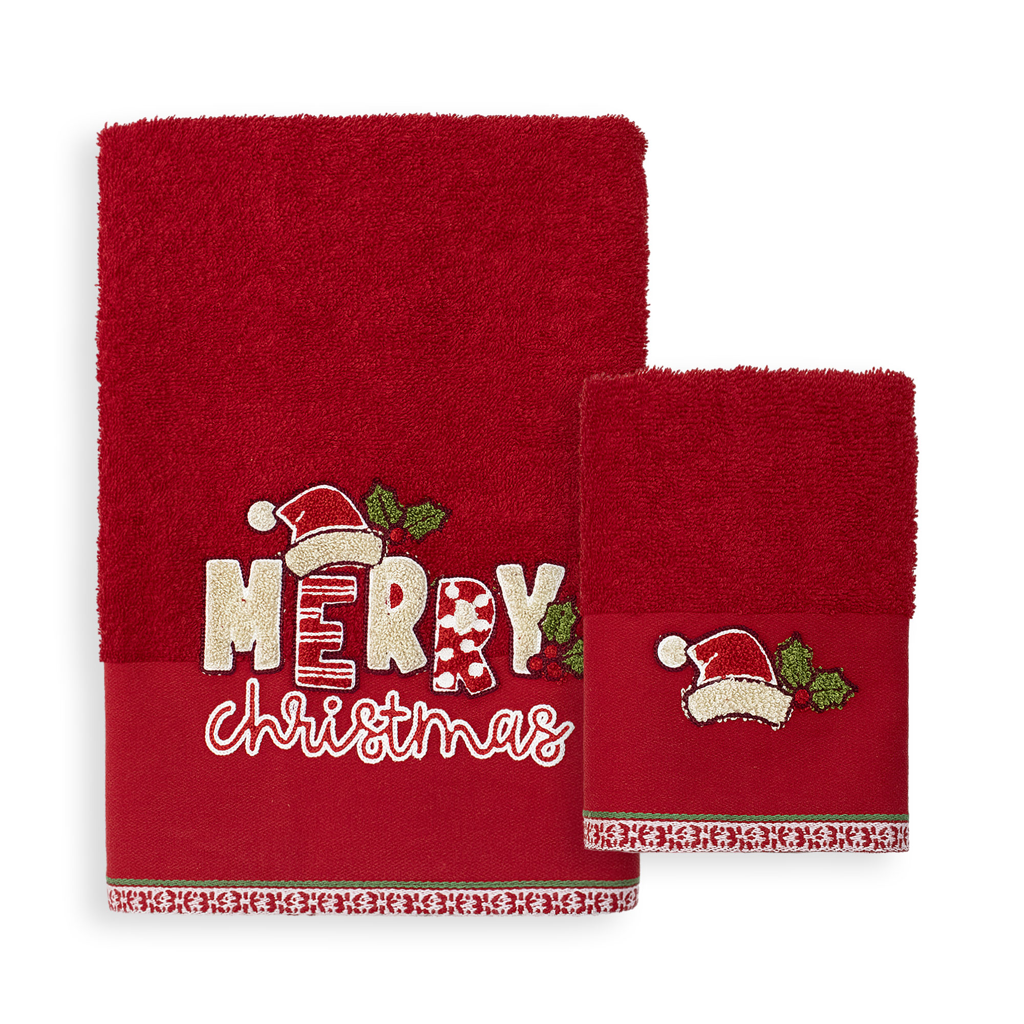 Asciugamani Natalizi Bagno set 1+1 in Spugna di Cotone Decoro Natale 6983 - Foto 65 di 71
