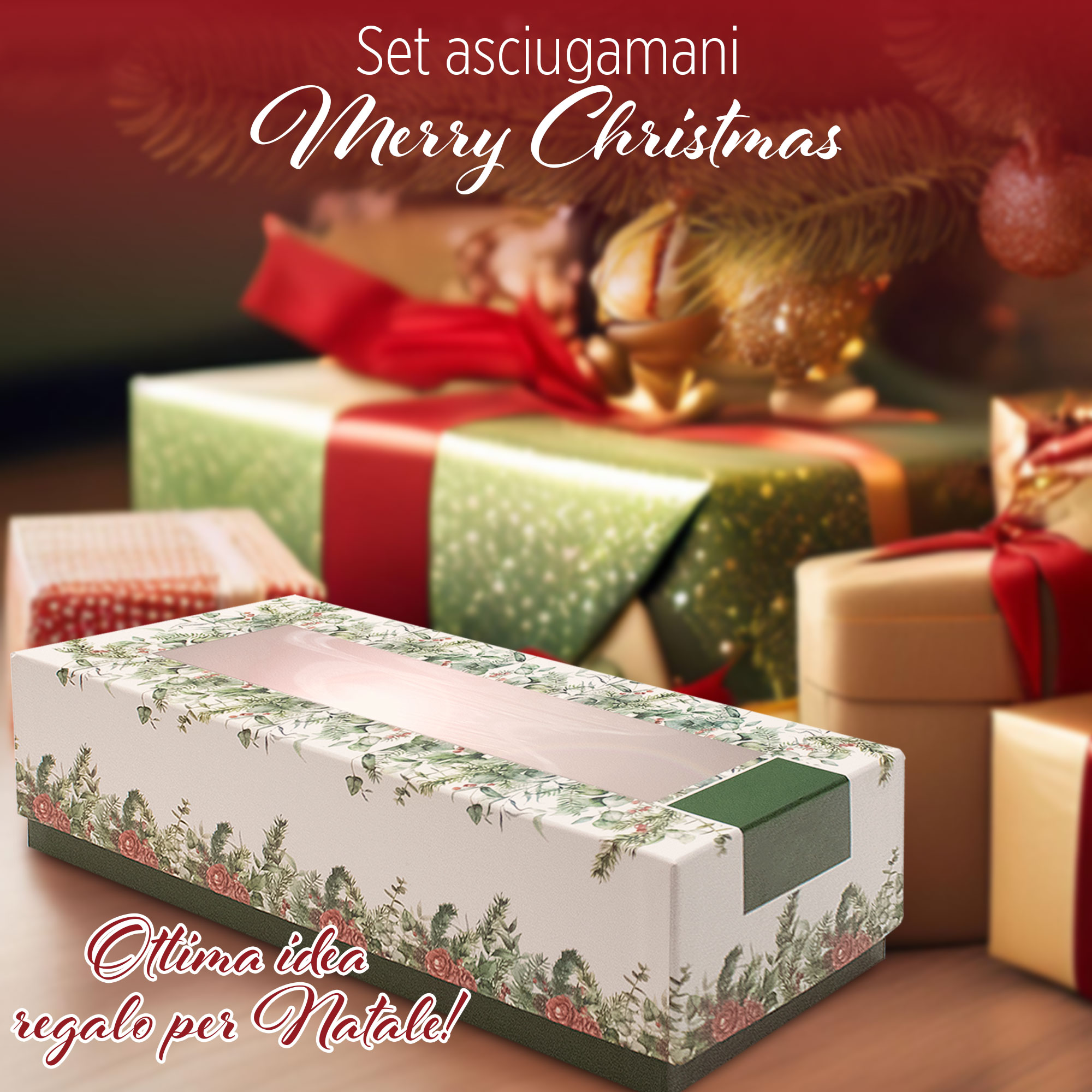 Asciugamani Natalizi Bagno set 1+1 in Spugna di Cotone Decoro Natale 6983 - Foto 7 di 71
