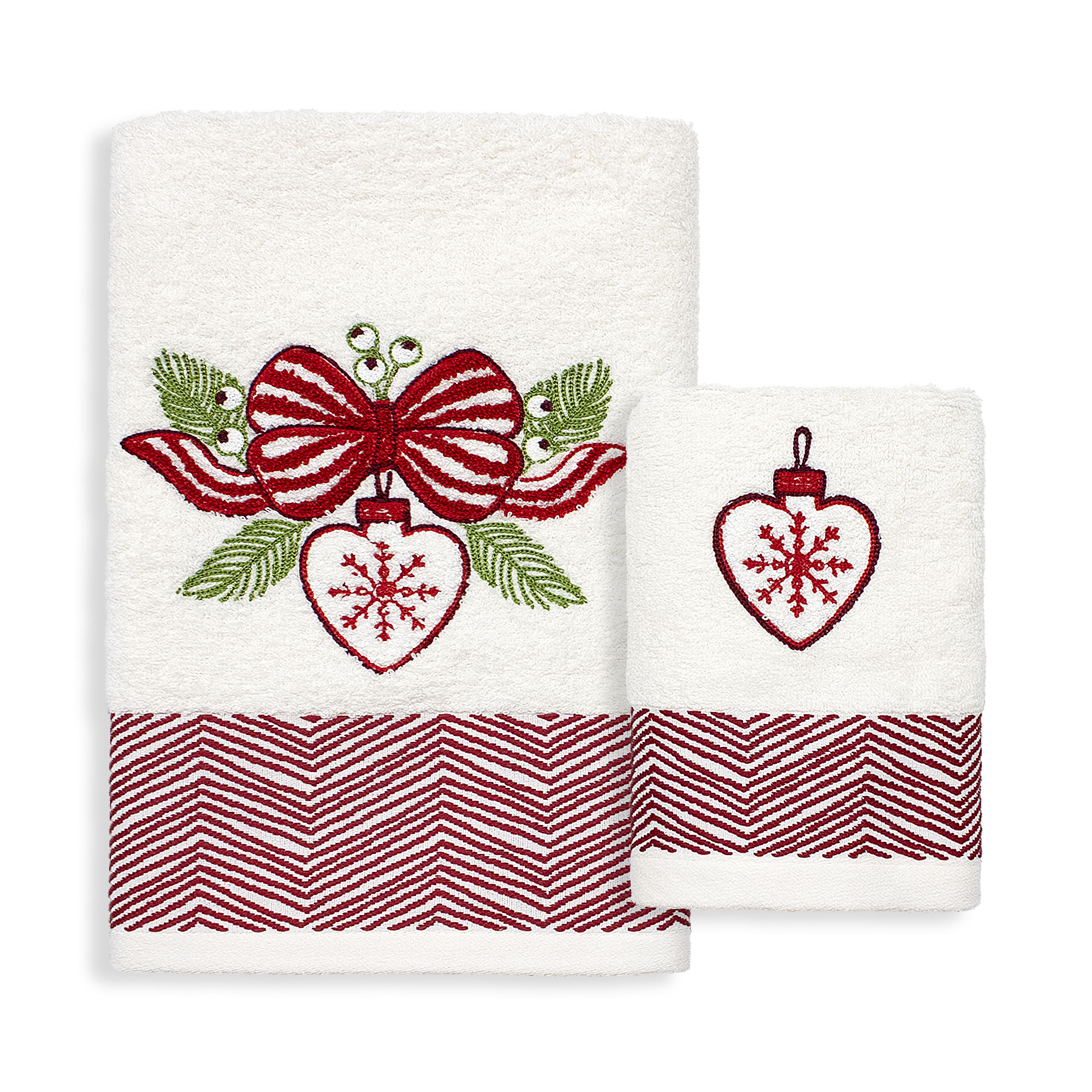 Asciugamani Natalizi Bagno set 1+1 in Spugna di Cotone Decoro Natale 6983 - Foto 2 di 71
