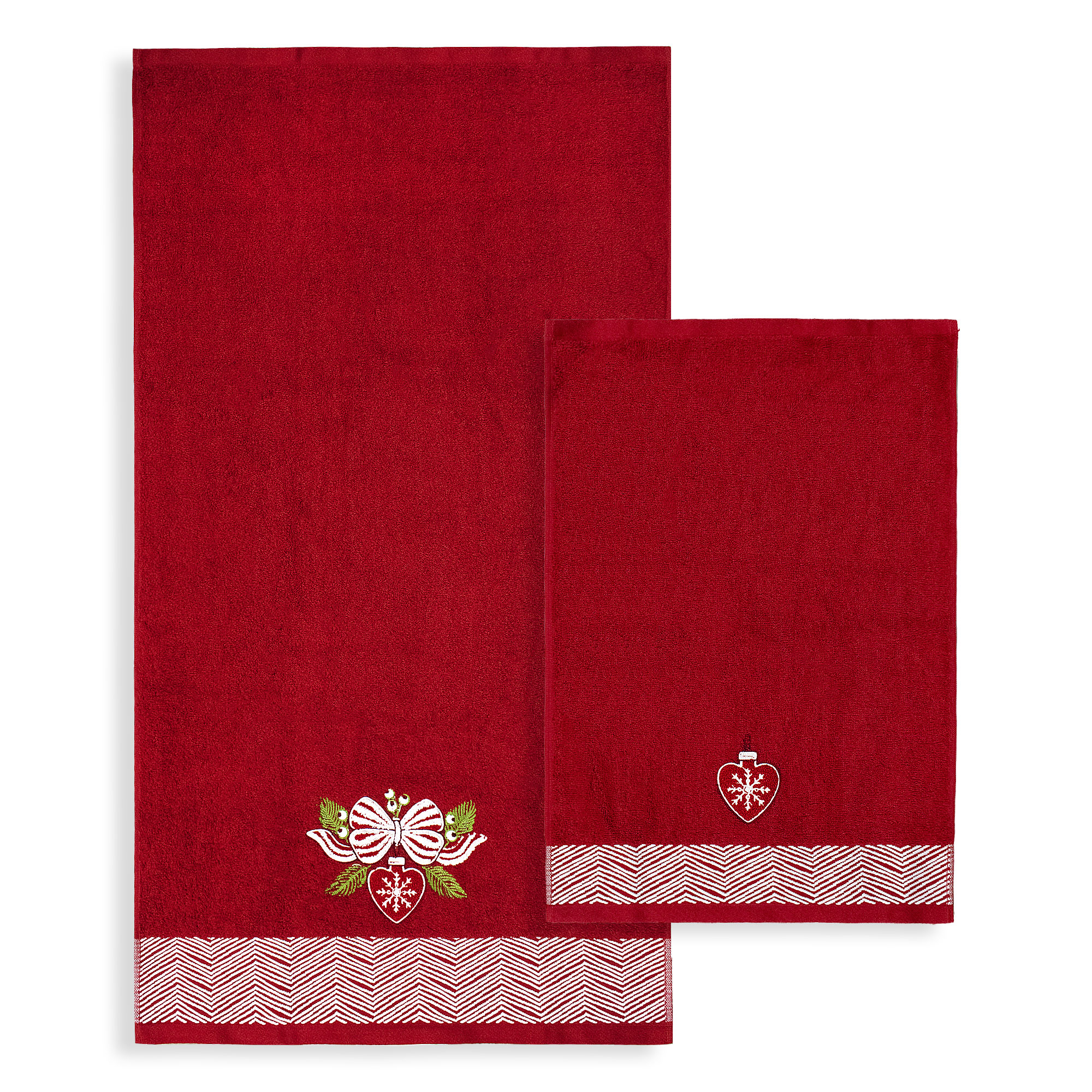 Asciugamani Natalizi Bagno set 1+1 in Spugna di Cotone Decoro Natale 6983 - Foto 11 di 71