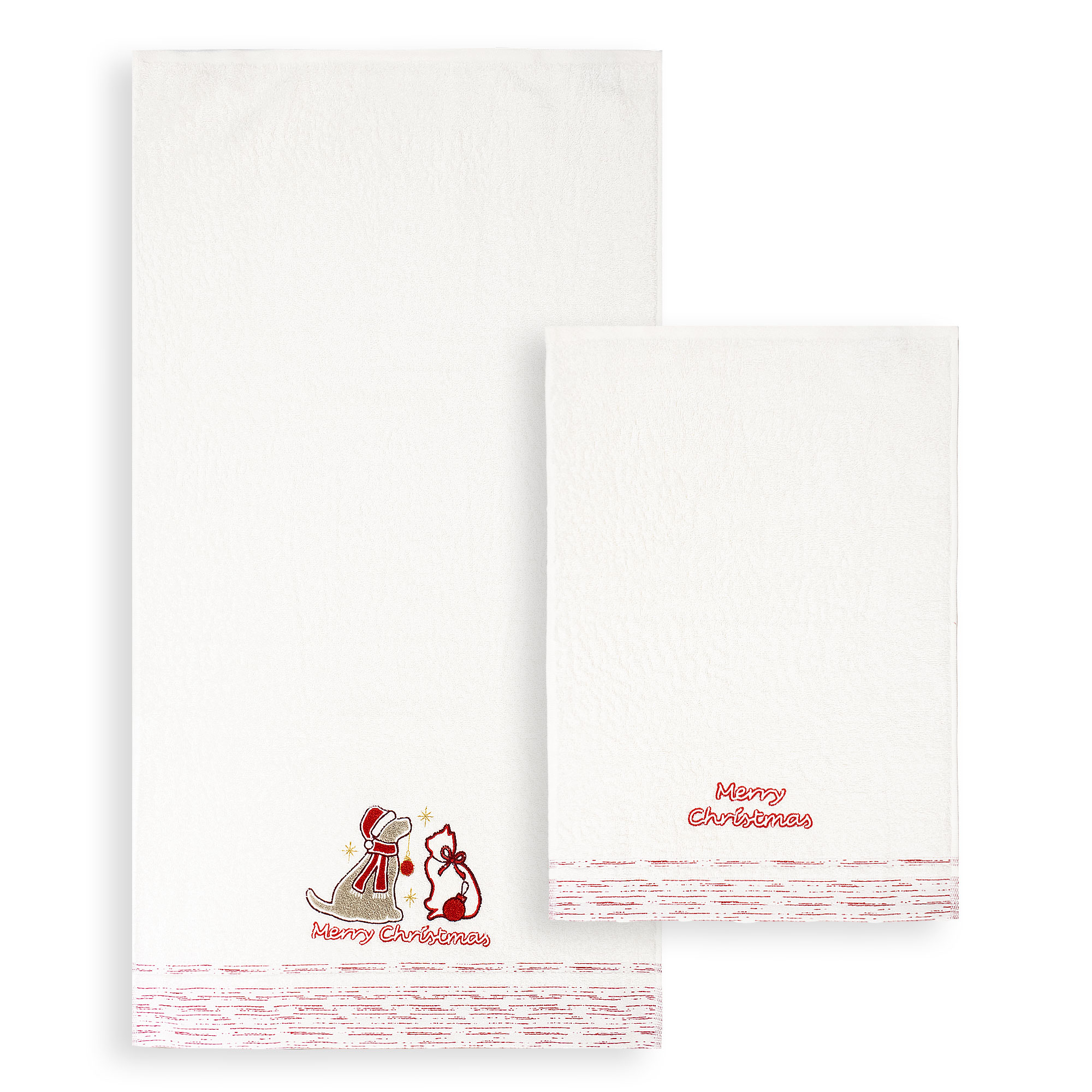 Asciugamani Natalizi Bagno set 1+1 in Spugna di Cotone Decoro Natale 6983 - Foto 18 di 71