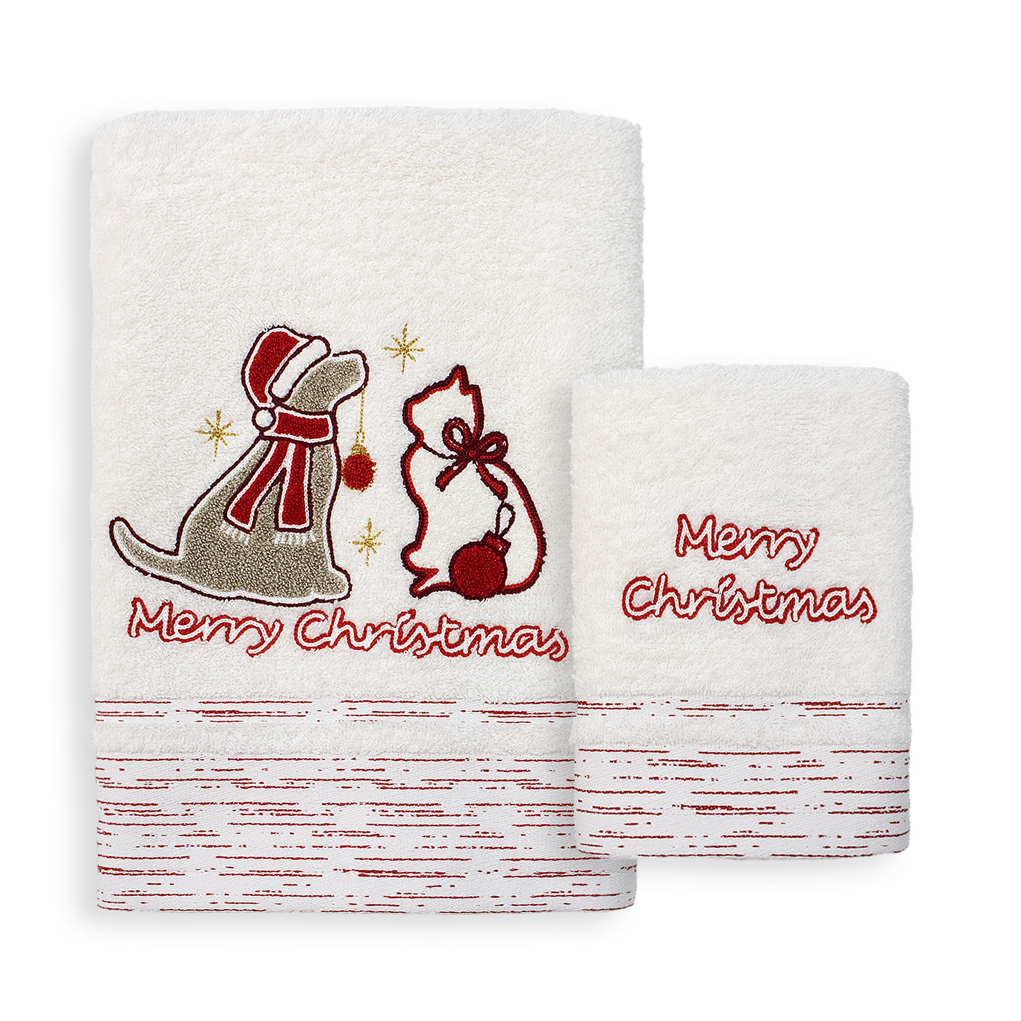 Asciugamani Natalizi Bagno set 1+1 in Spugna di Cotone Decoro Natale 6983 - Foto 16 di 71