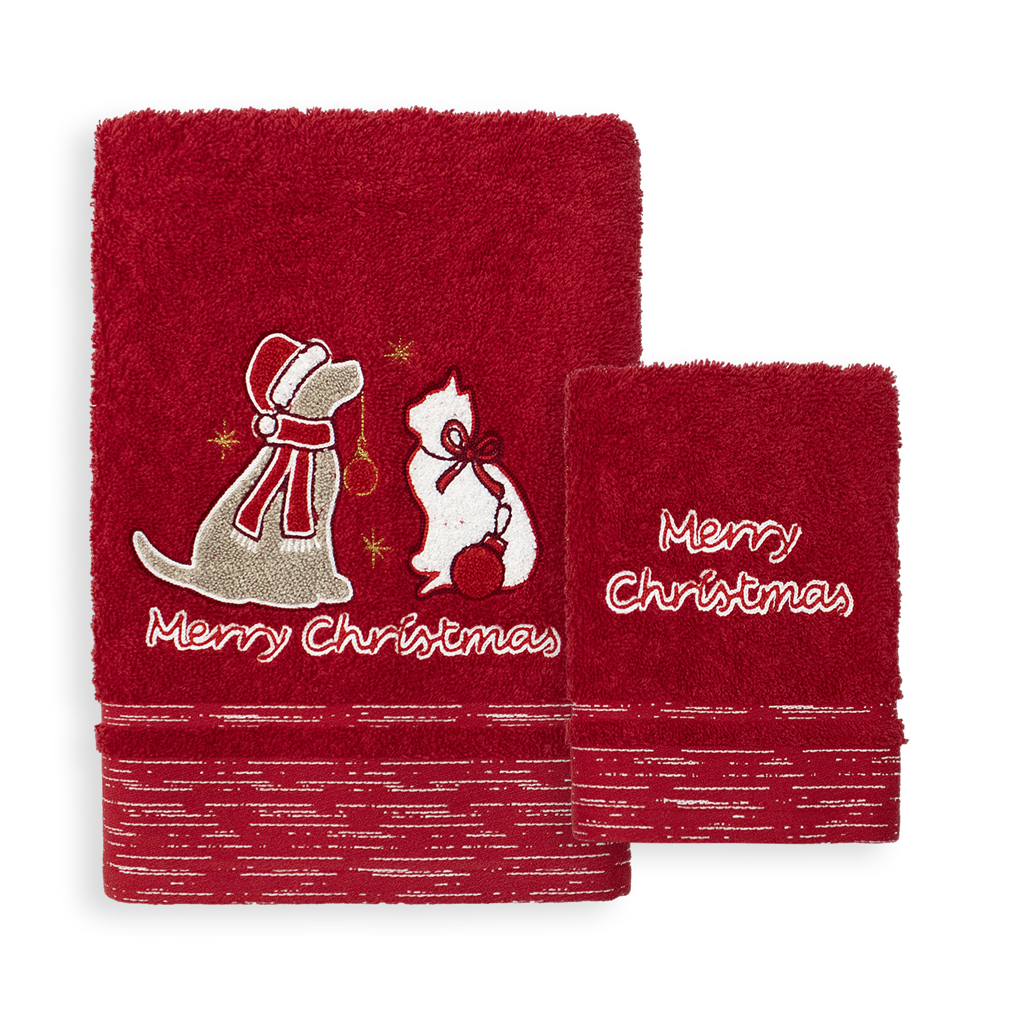 Asciugamani Natalizi Bagno set 1+1 in Spugna di Cotone Decoro Natale 6983 - Foto 23 di 71