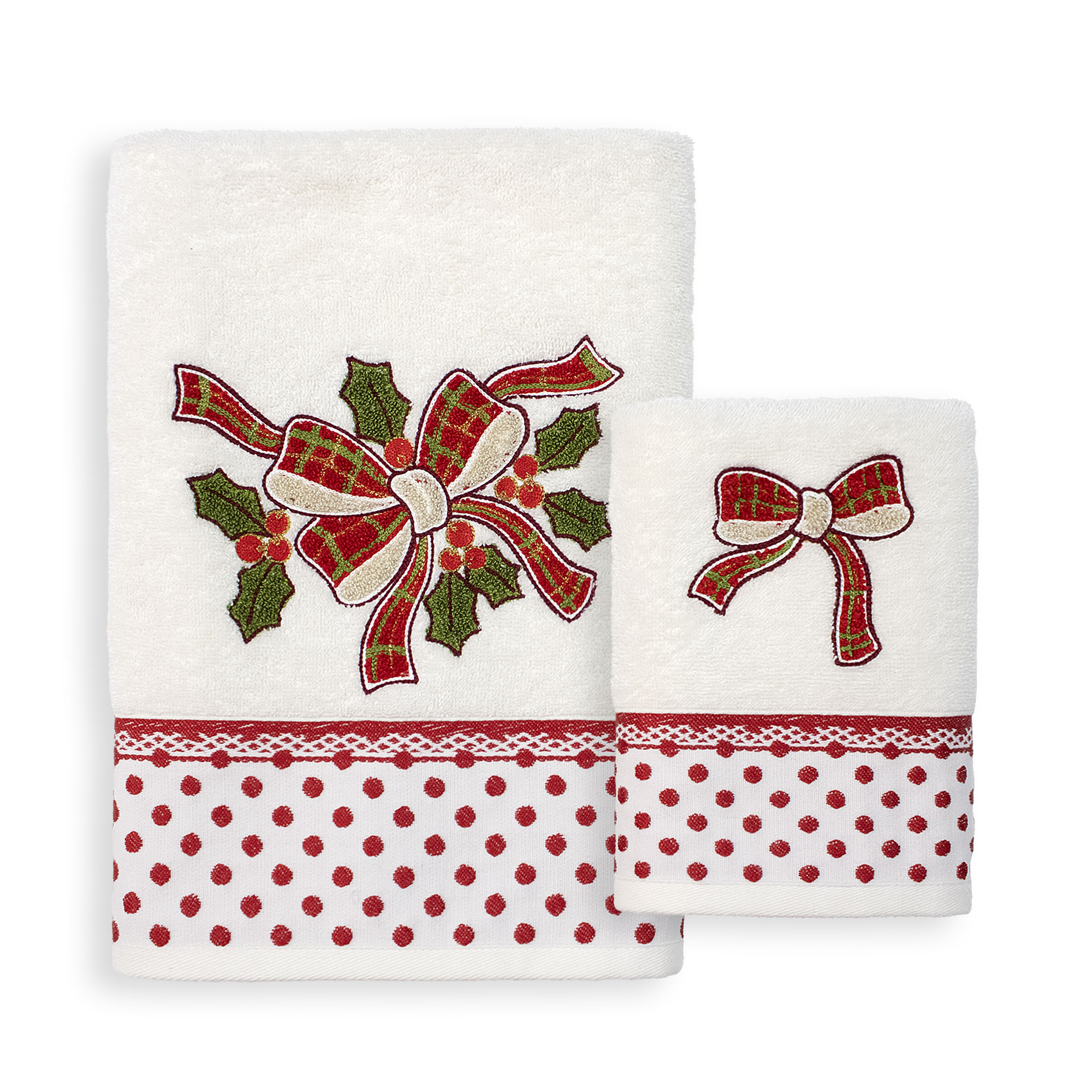 Asciugamani Natalizi Bagno set 1+1 in Spugna di Cotone Decoro Natale 6983 - Foto 44 di 71